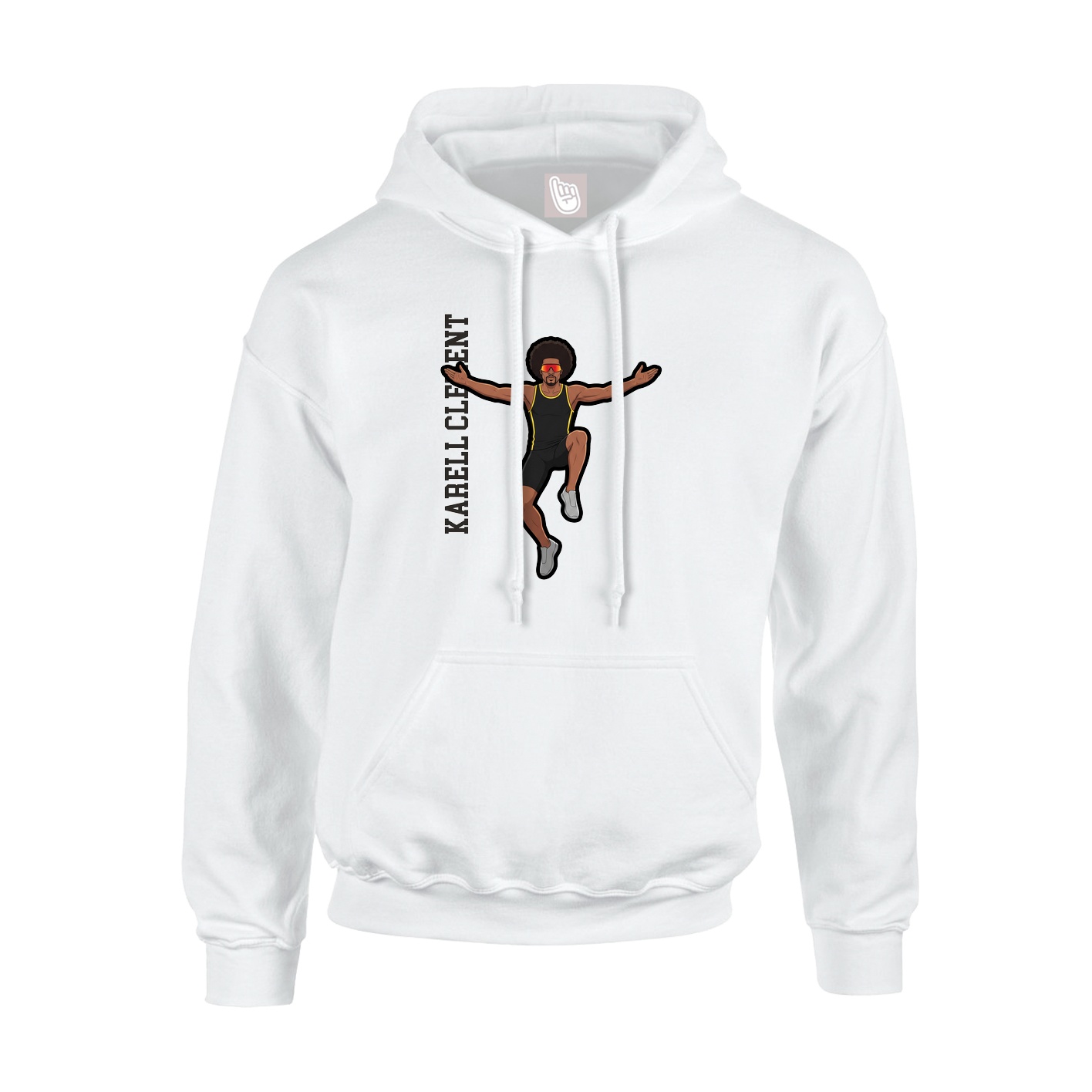 Hoodie — Name Vertical in White