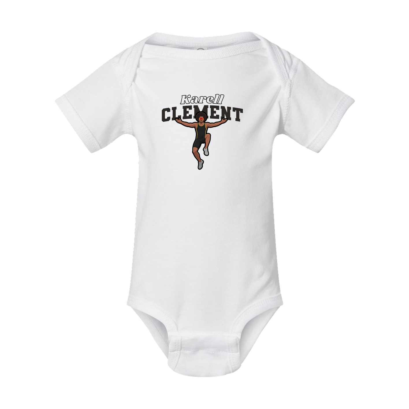 Baby Onesie — Name Arch in White