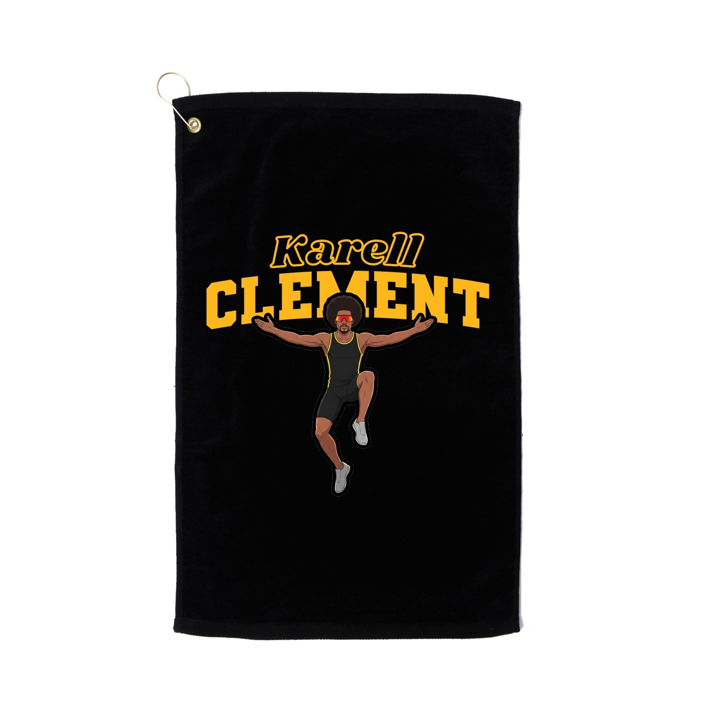 Golf Towel — Name Arch in Black