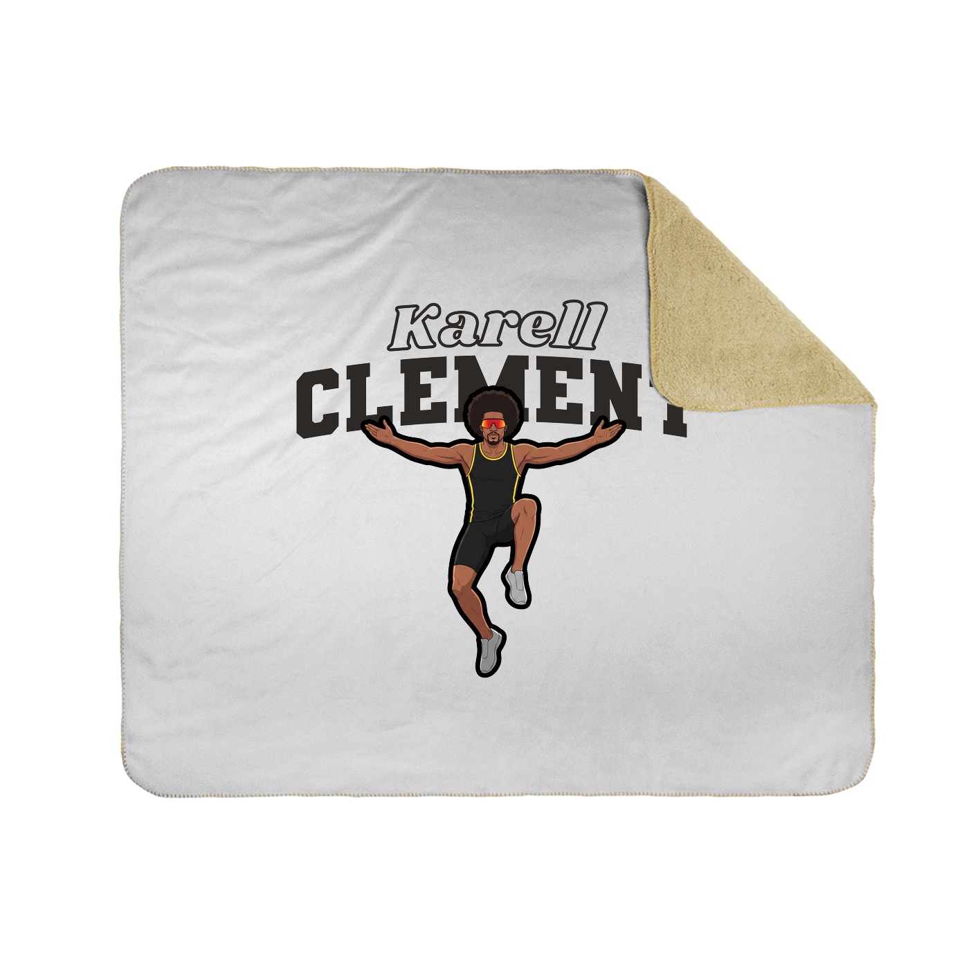 Throw Blanket — Name Arch in White