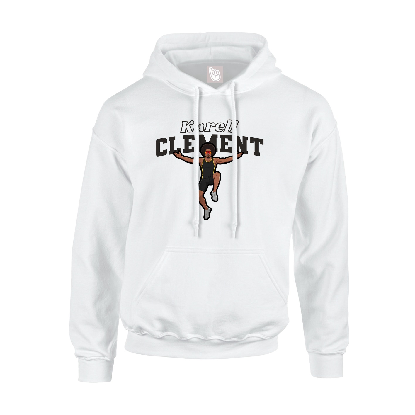 Hoodie — Name Arch in White