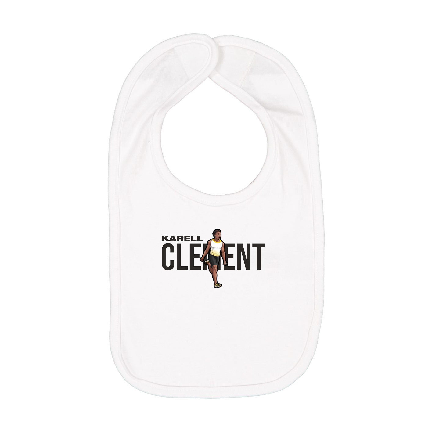 Infant Bib — Player Name in White