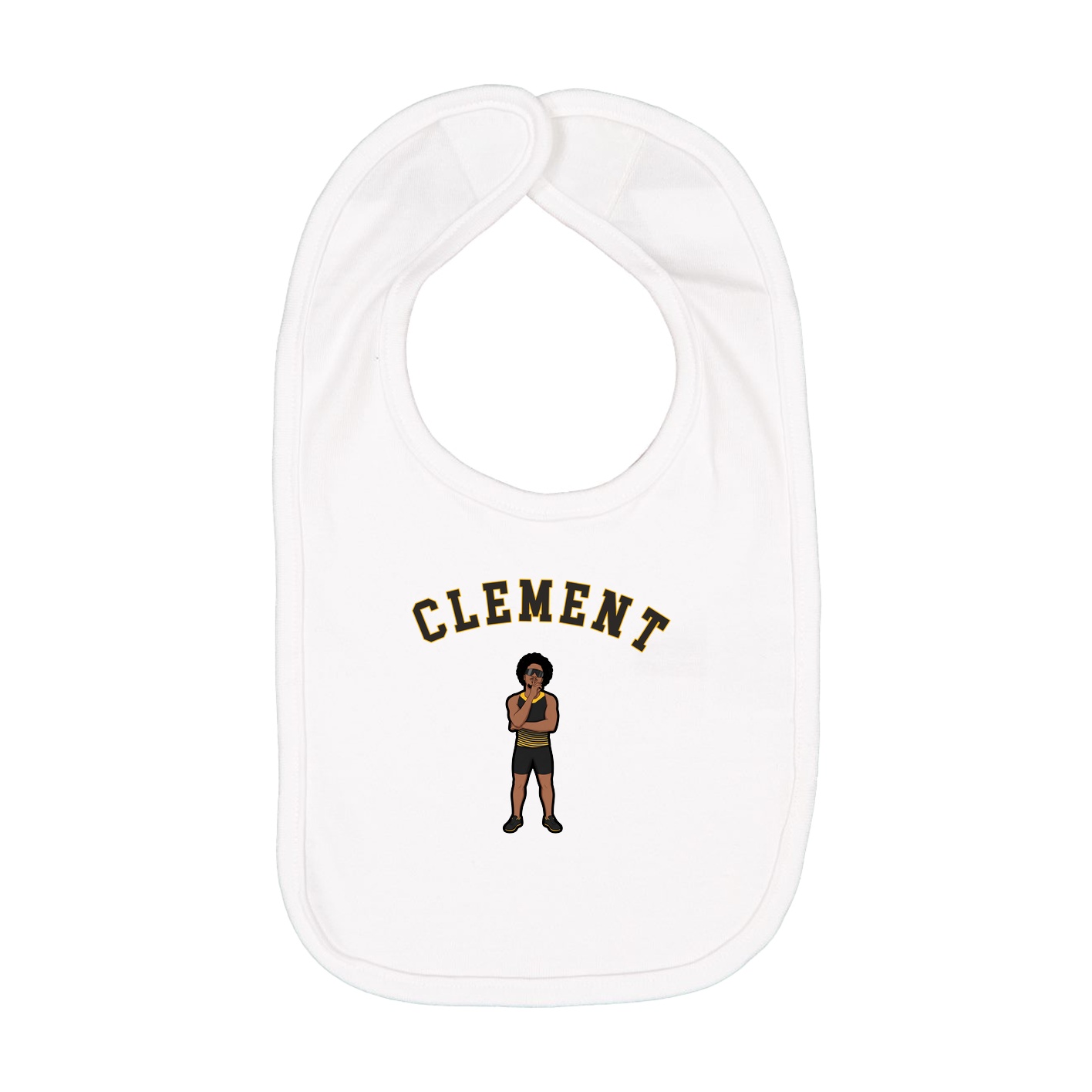 Infant Bib — Shirsey Arch in White