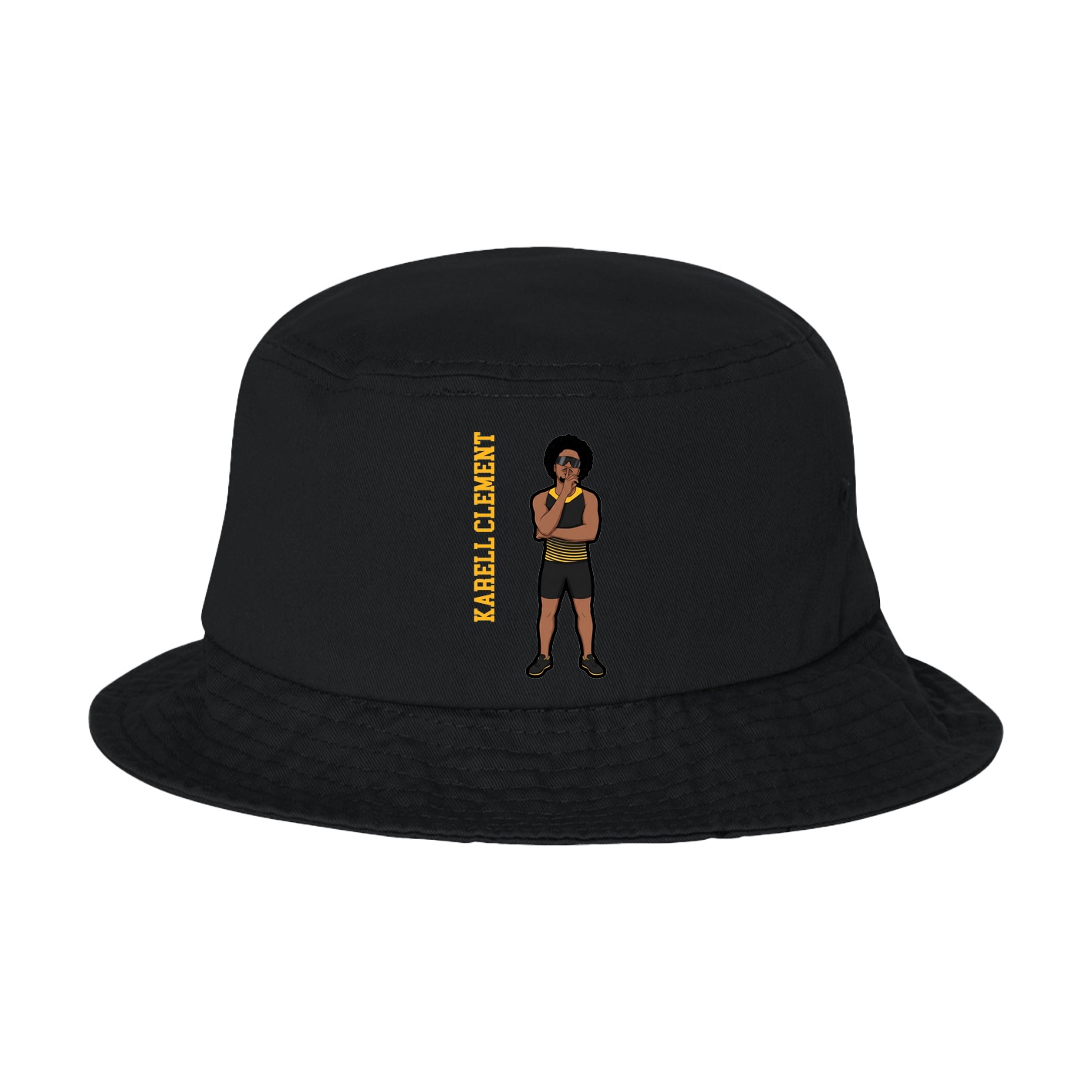 Bucket Cap — Name Vertical in Black