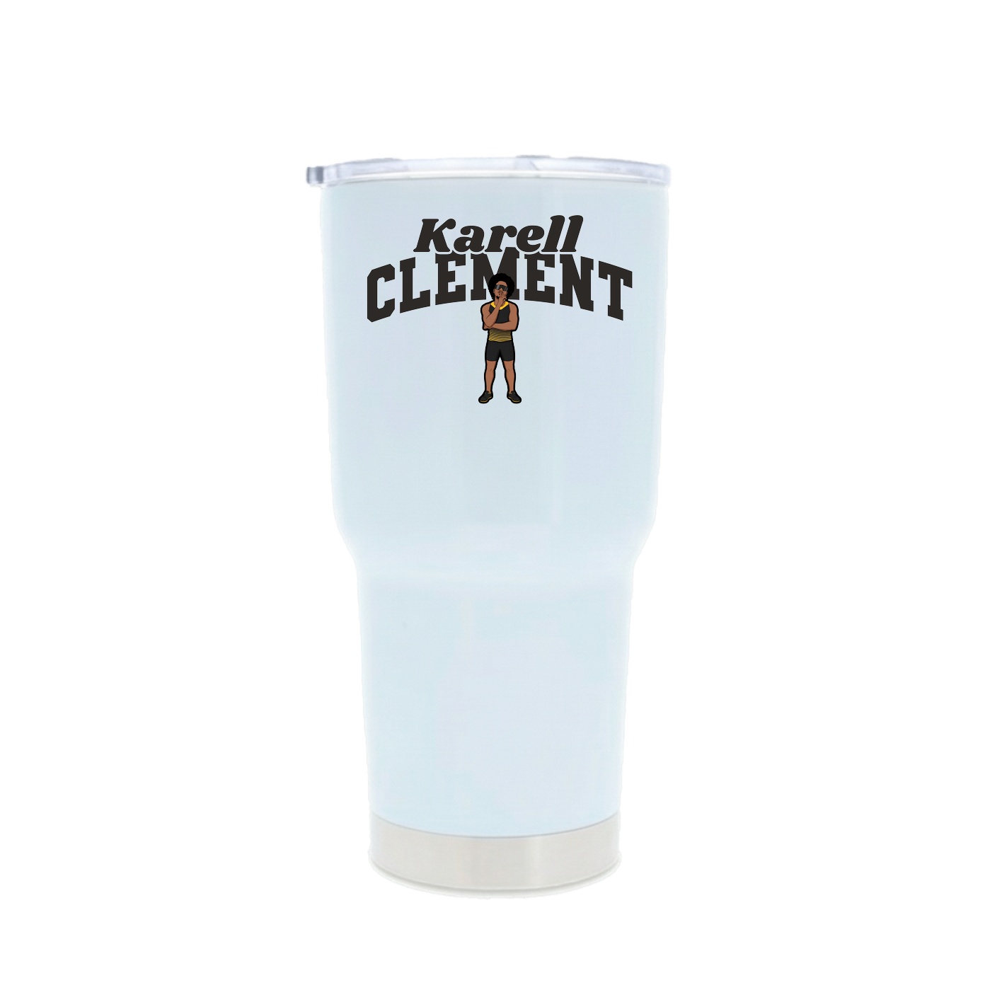 30oz Stainless Steel Tumbler — Signature Arch in White