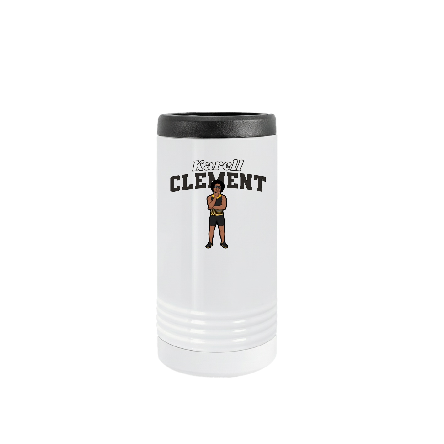 Slim Beverage Holder — Name Arch in White