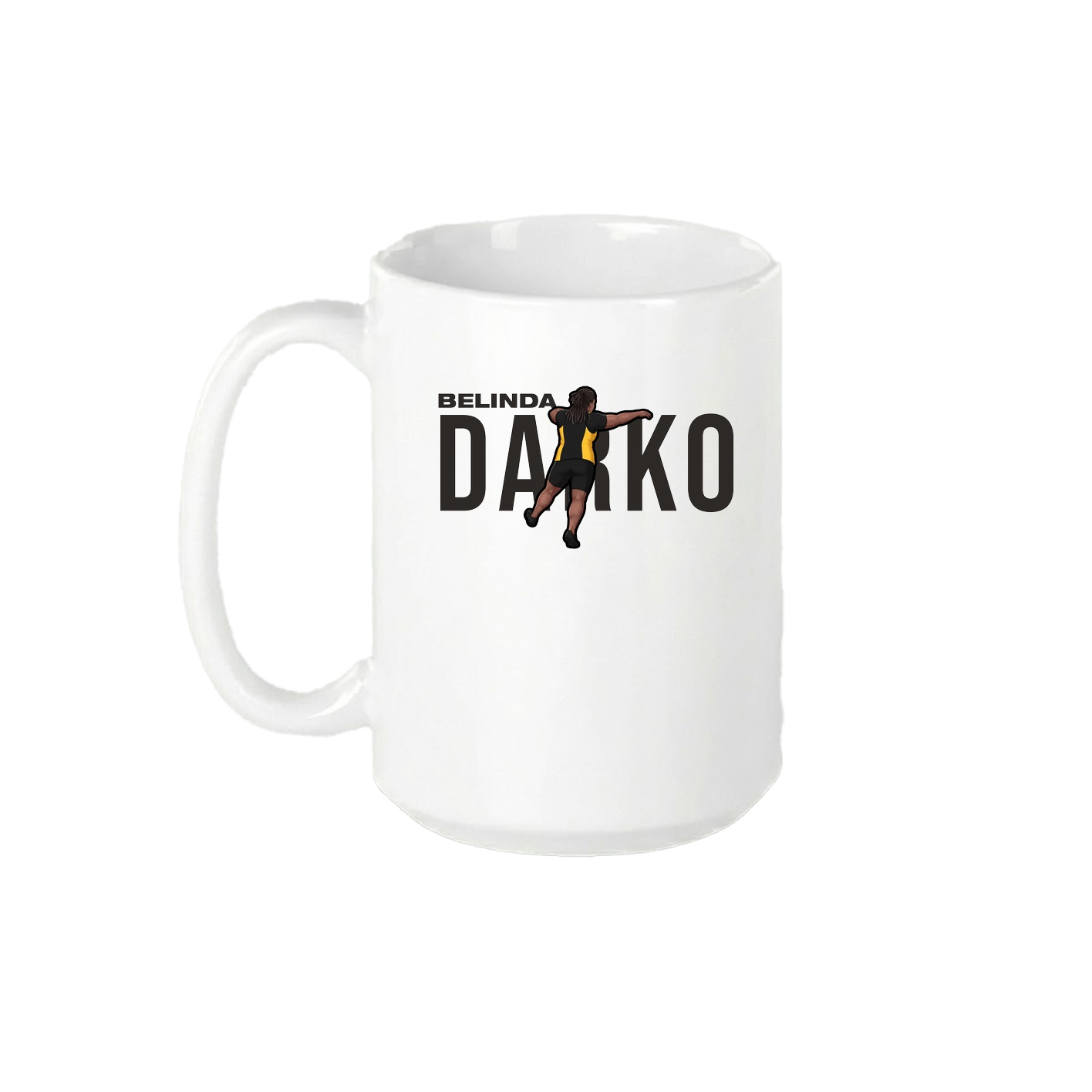 15oz Coffee Mug — Player Name in White
