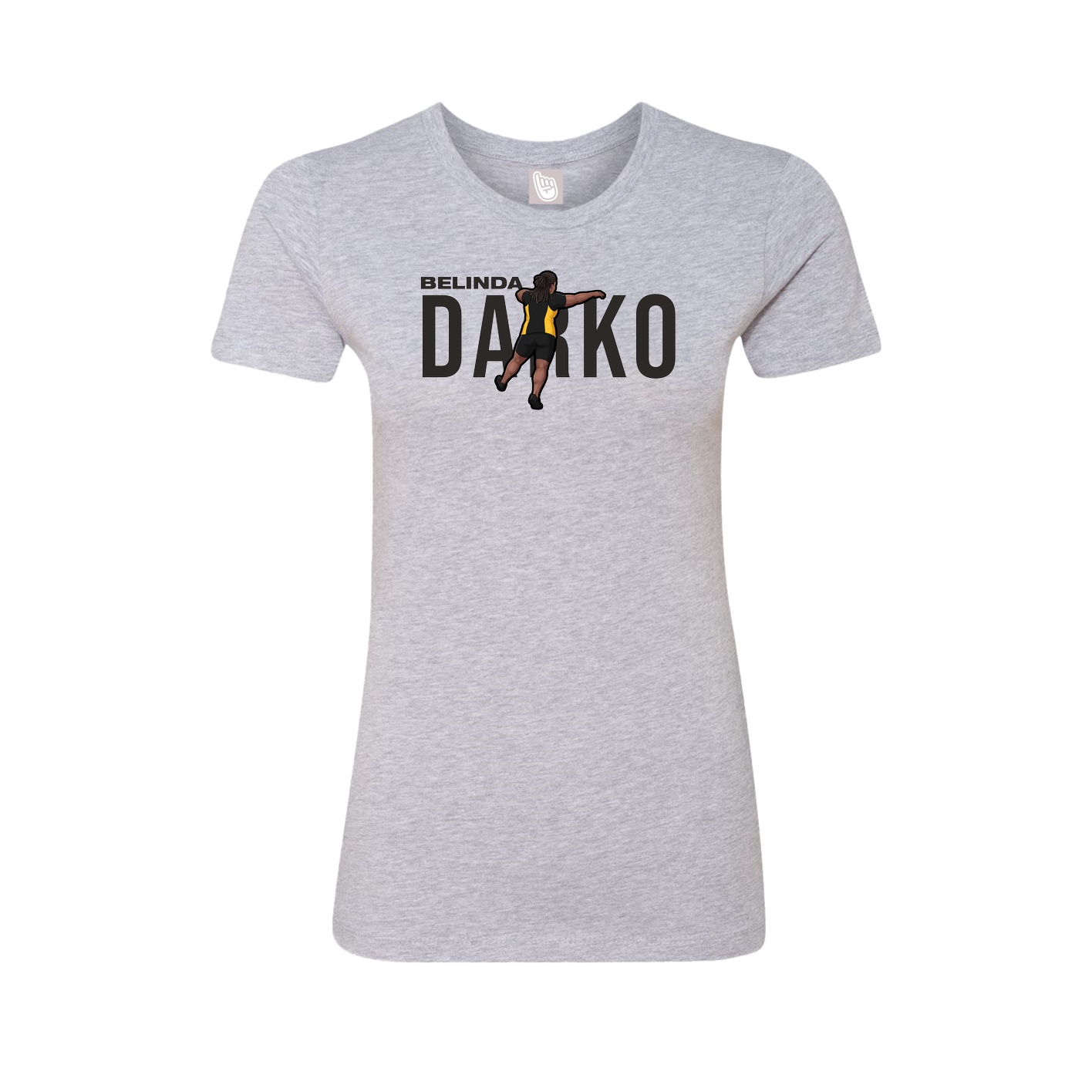 Womens Tee — Player Name in Grey