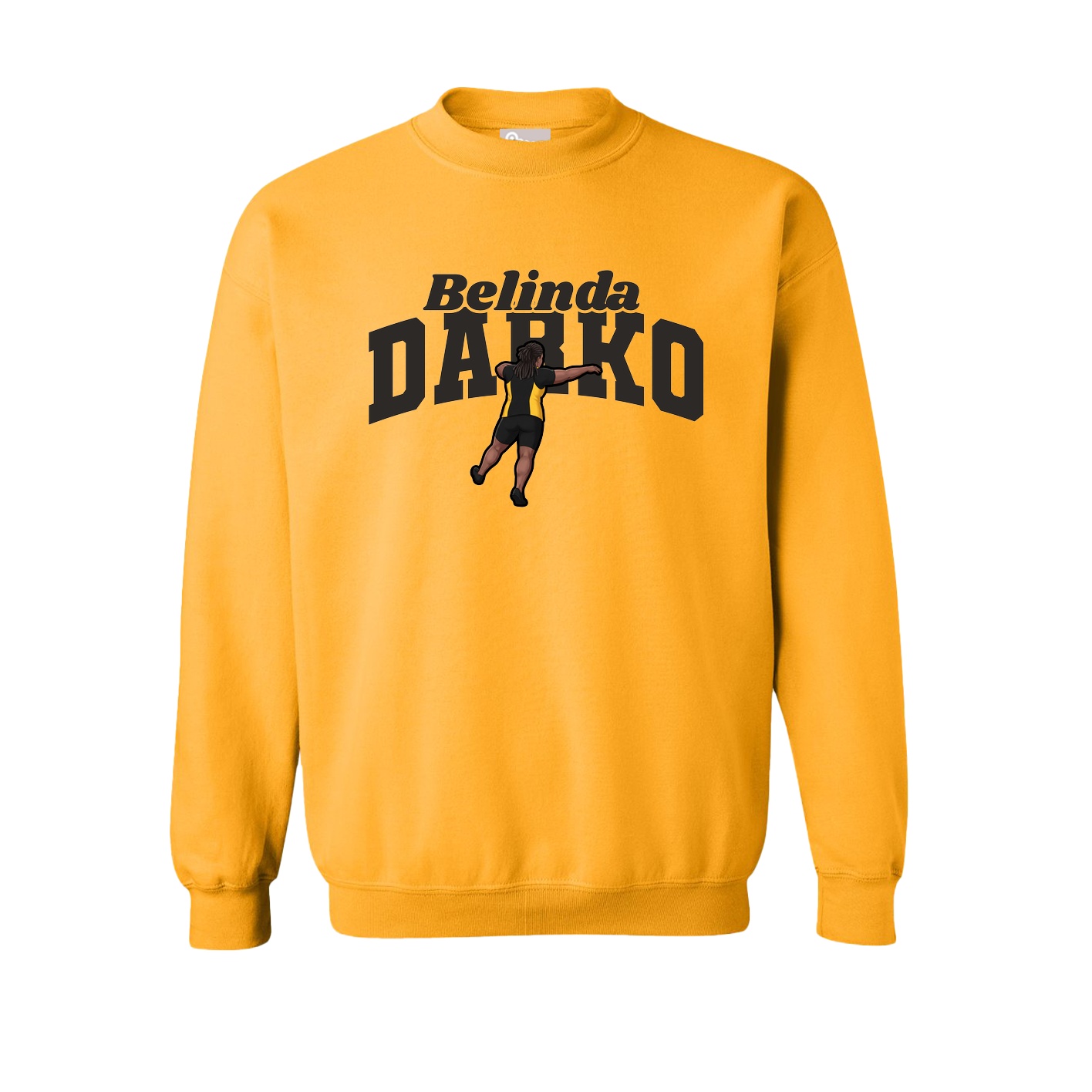 Fleece Crew — Signature Arch in Gold