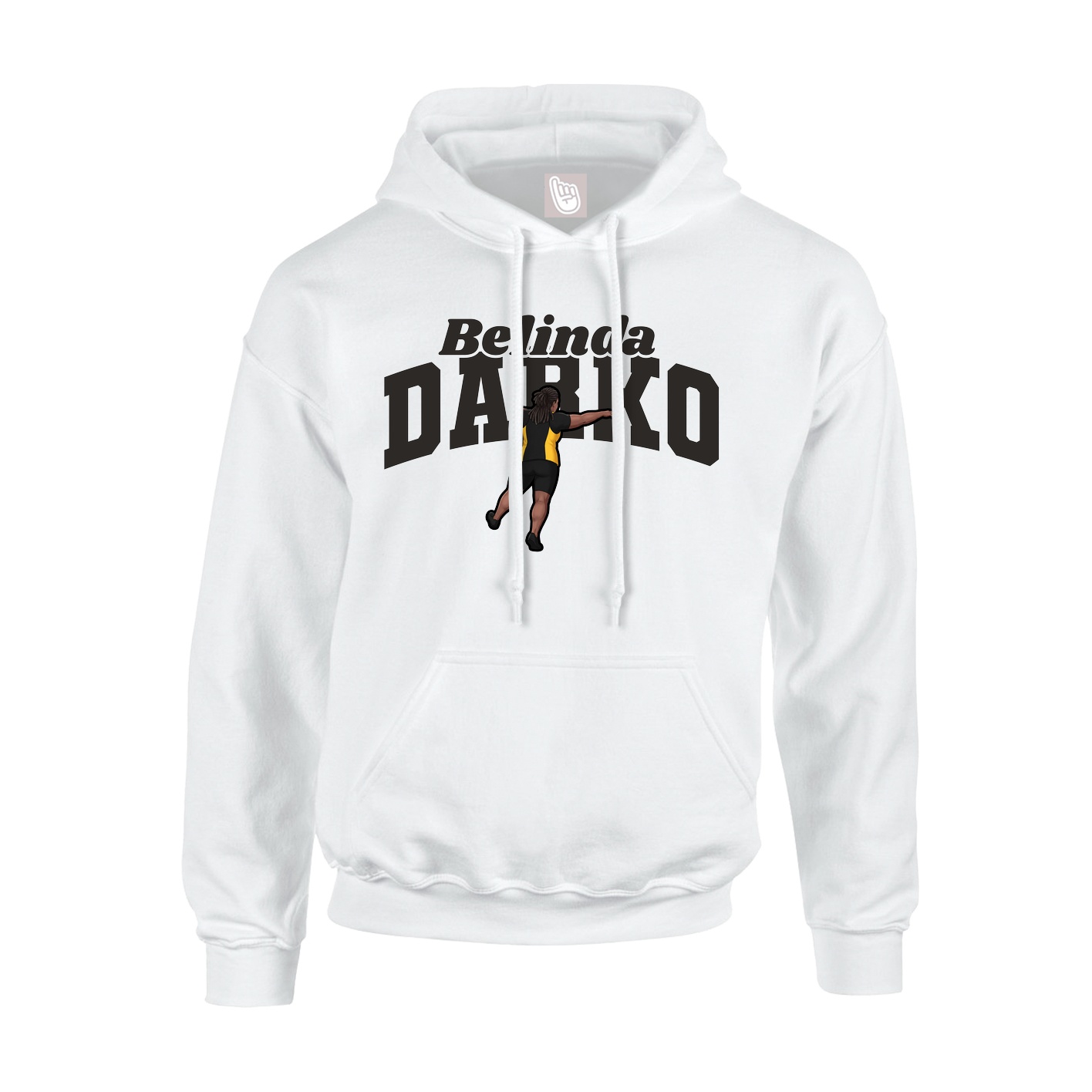 Youth Hoodie — Signature Arch in White