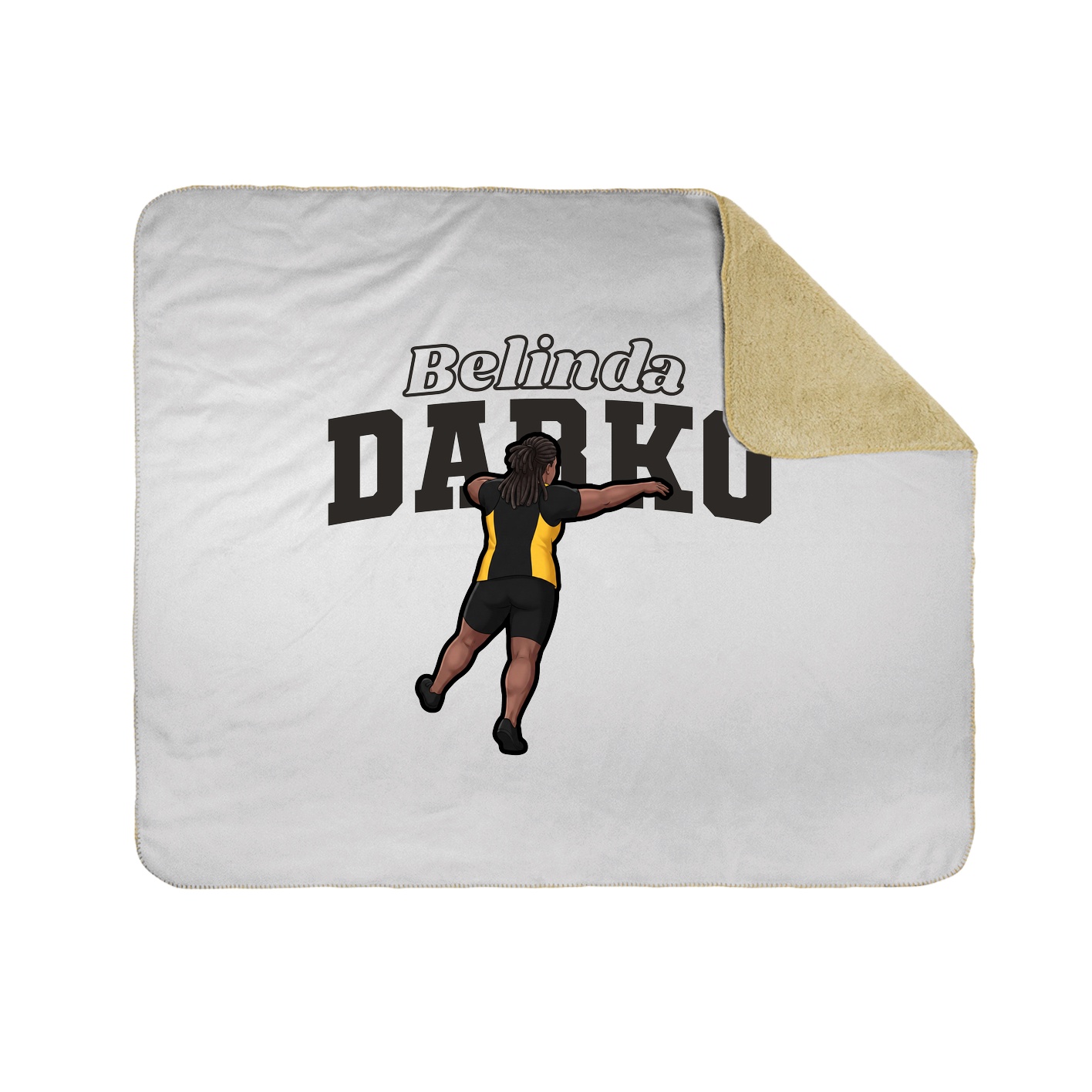Throw Blanket — Name Arch in White