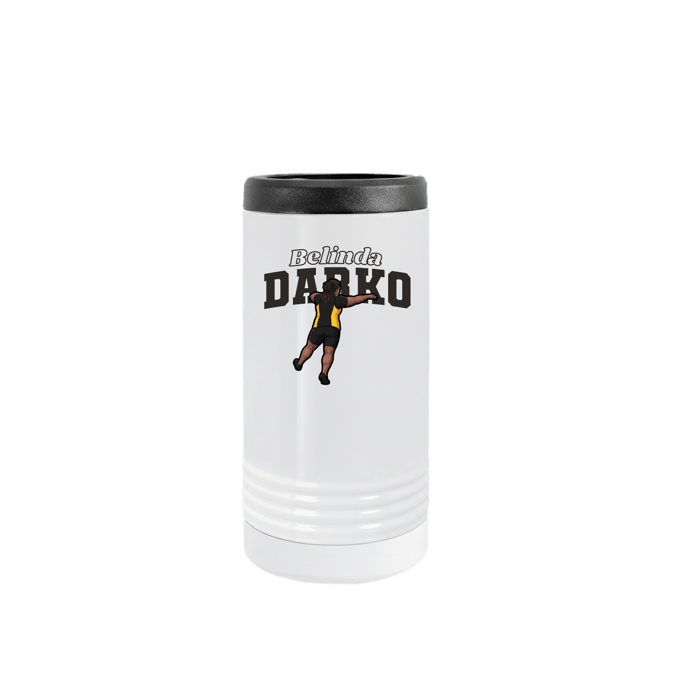 Slim Beverage Holder — Name Arch in White