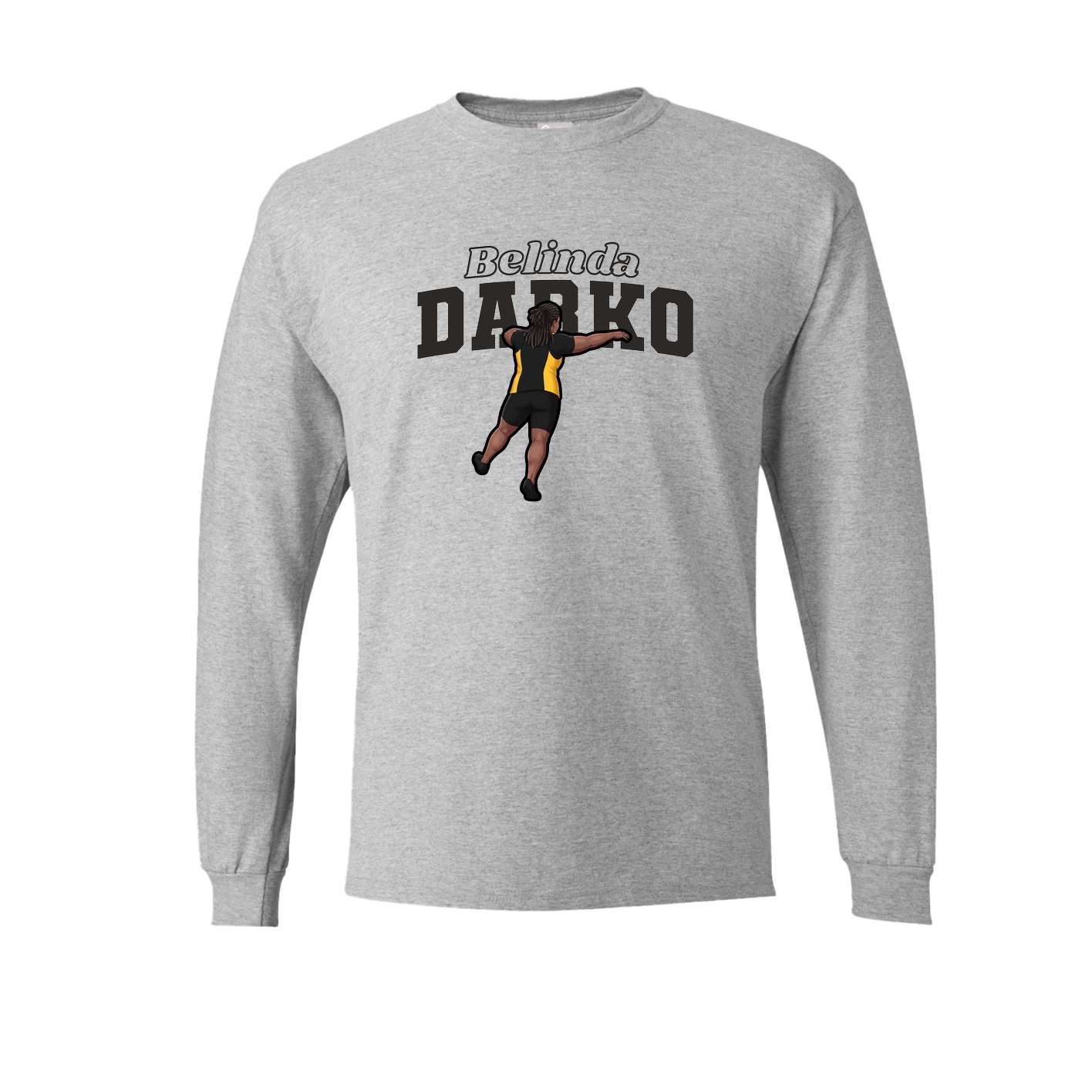 Long Sleeve Tee — Name Arch in Grey