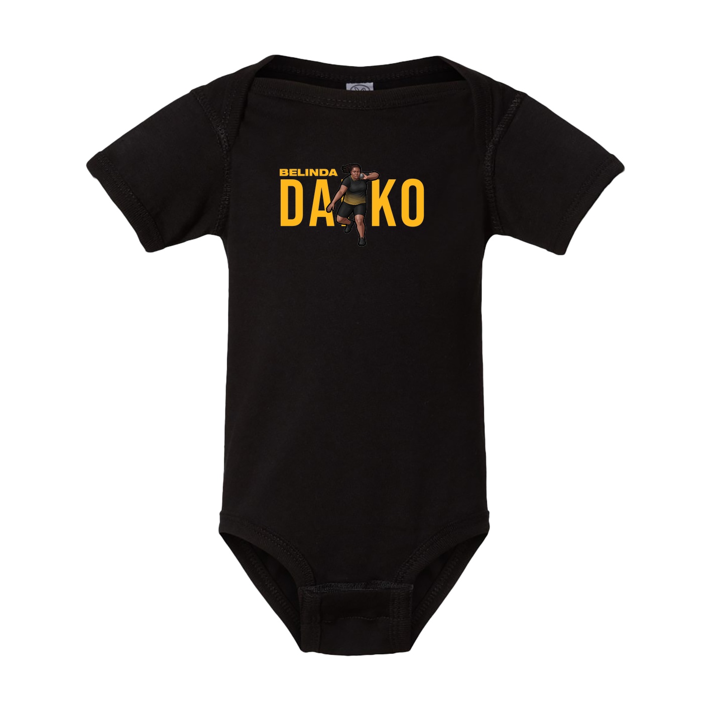 Baby Onesie — Player Name in Black