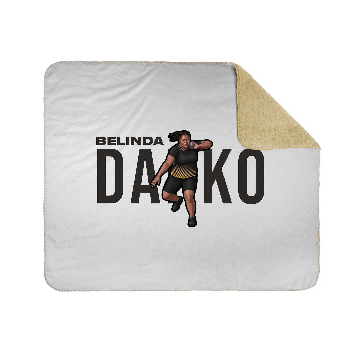 Throw Blanket — Player Name in White
