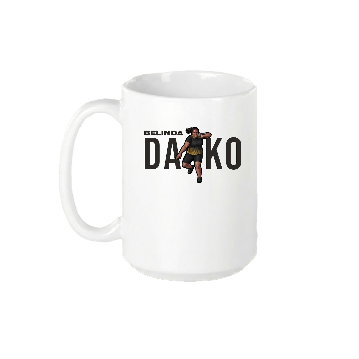 15oz Coffee Mug — Player Name in White