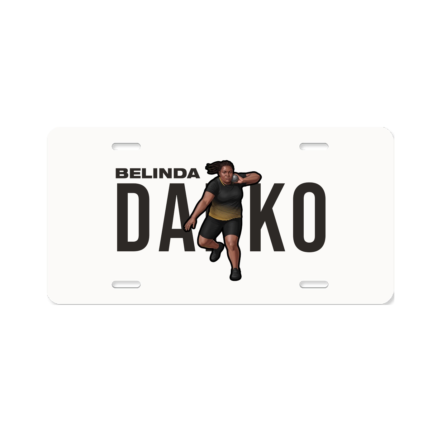 License Plate — Player Name in Classic
