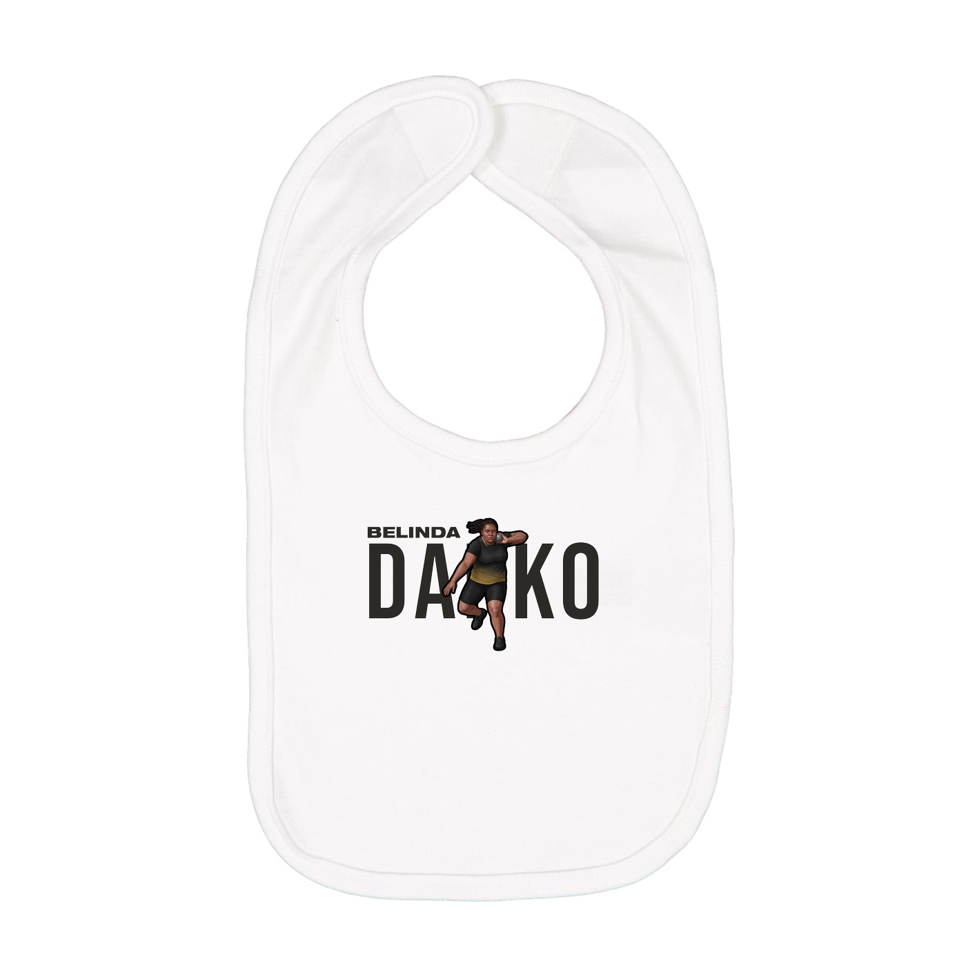 Infant Bib — Player Name in White