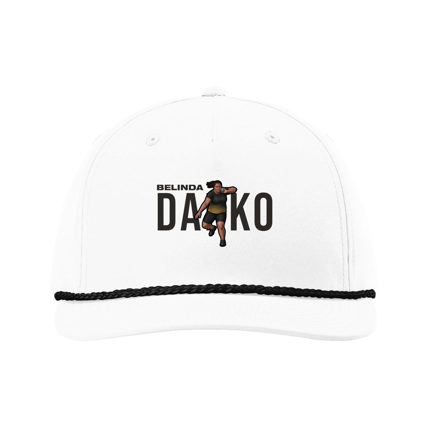 Five-Panel Classic Rope Cap — Player Name in White