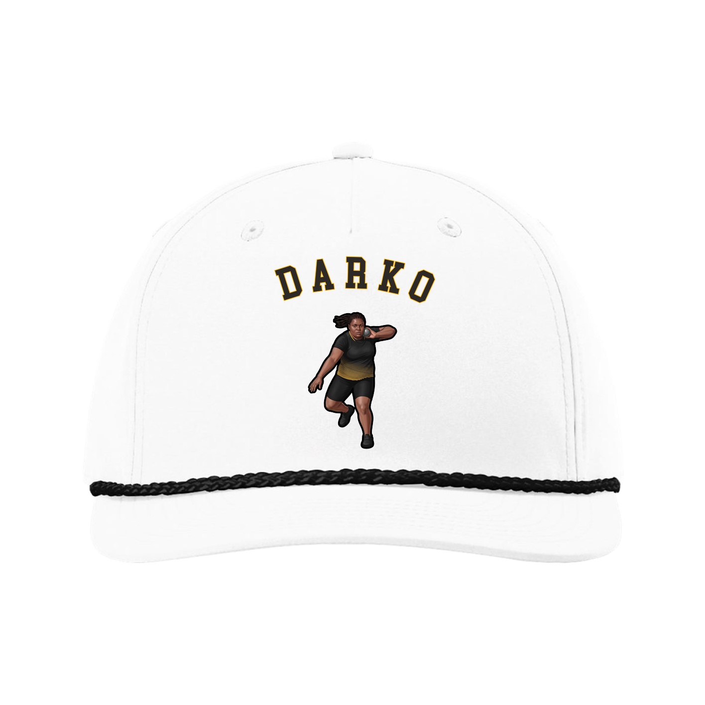 Five-Panel Classic Rope Cap — Shirsey Arch in White