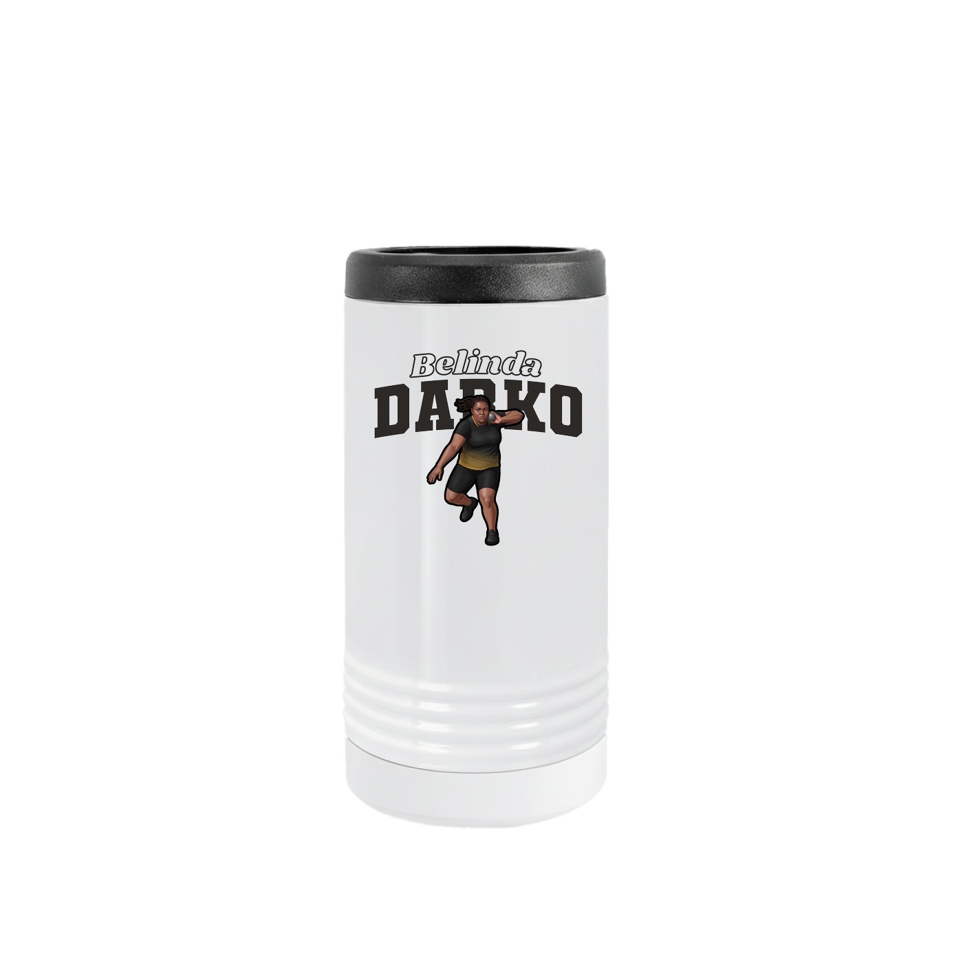 Slim Beverage Holder — Name Arch in White
