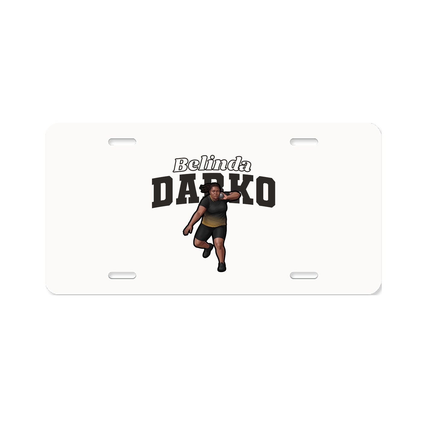 License Plate — Name Arch in Classic