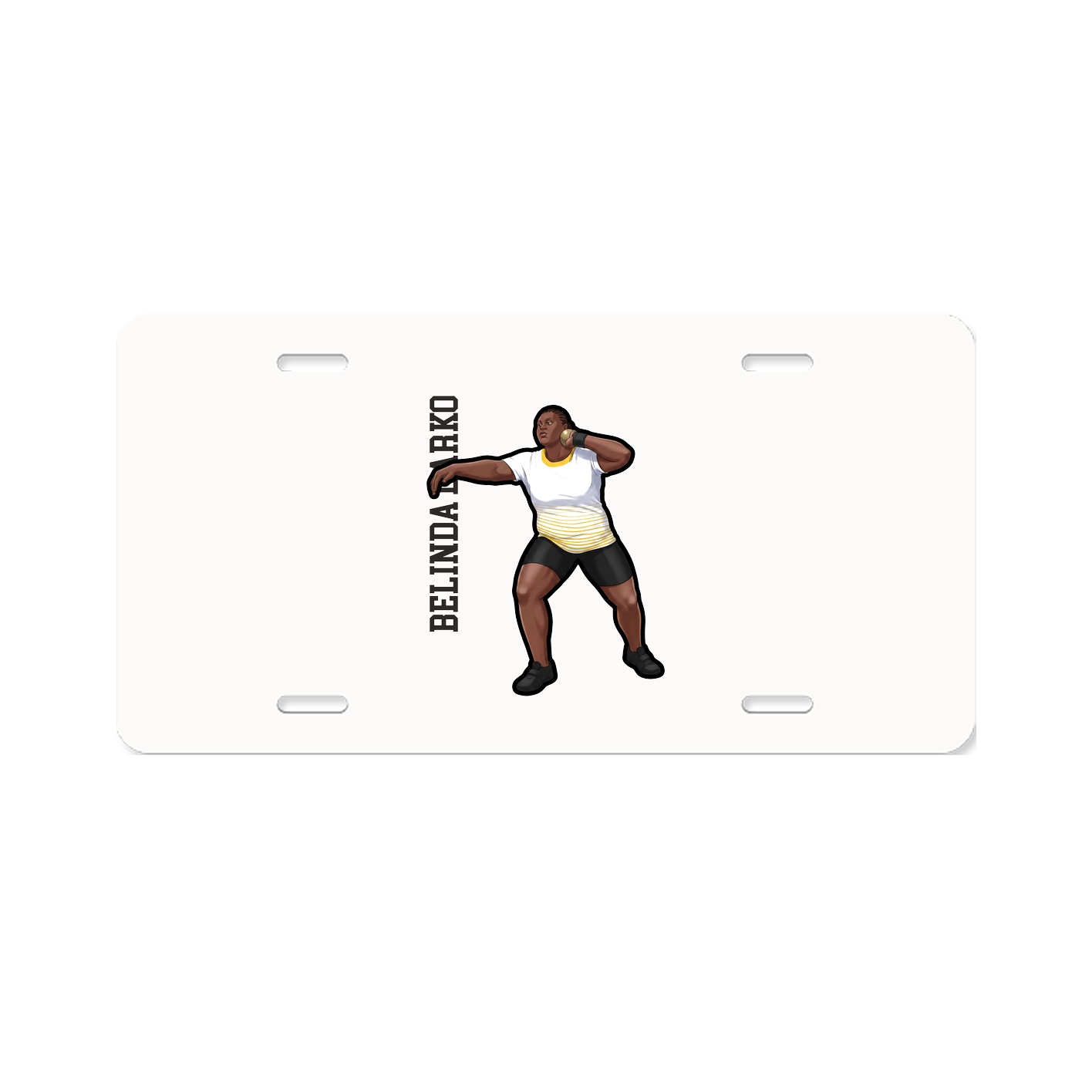 License Plate — Name Vertical in Classic