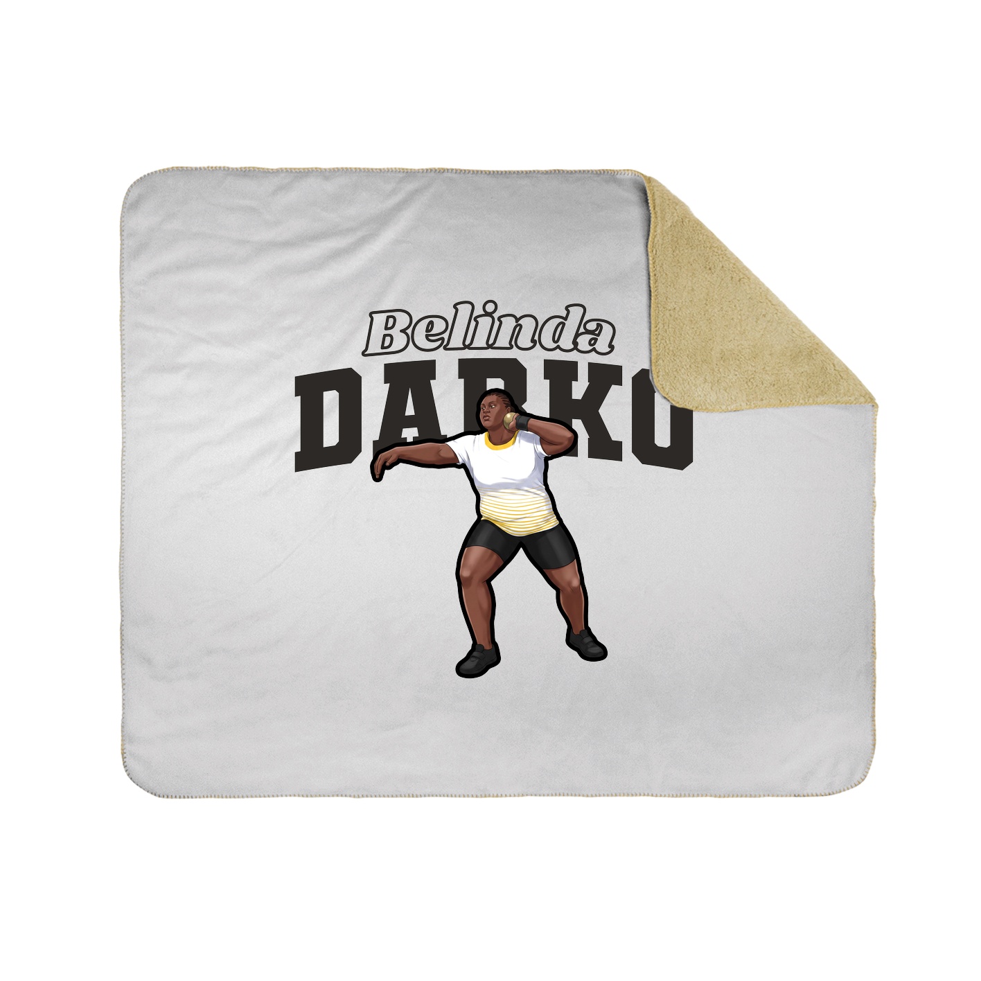 Throw Blanket — Name Arch in White