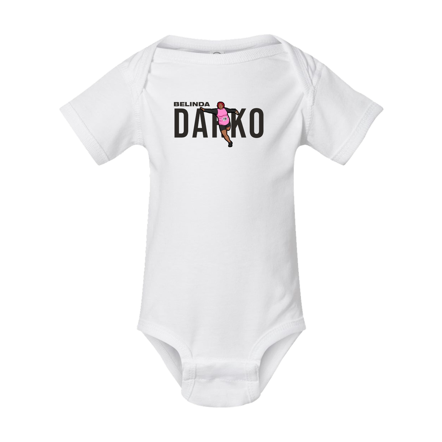 Baby Onesie — Player Name in White