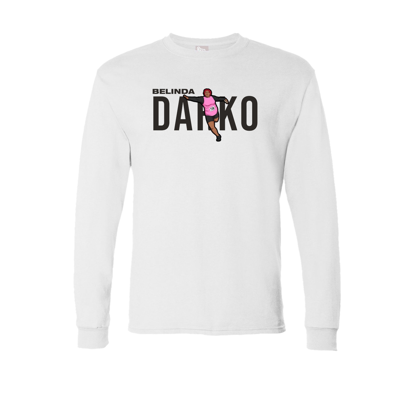 Long Sleeve Tee — Player Name in White