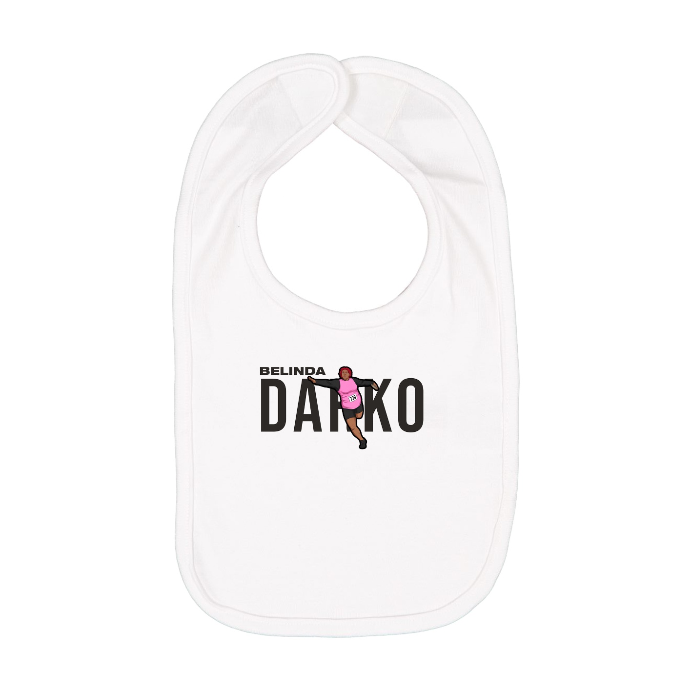 Infant Bib — Player Name in White