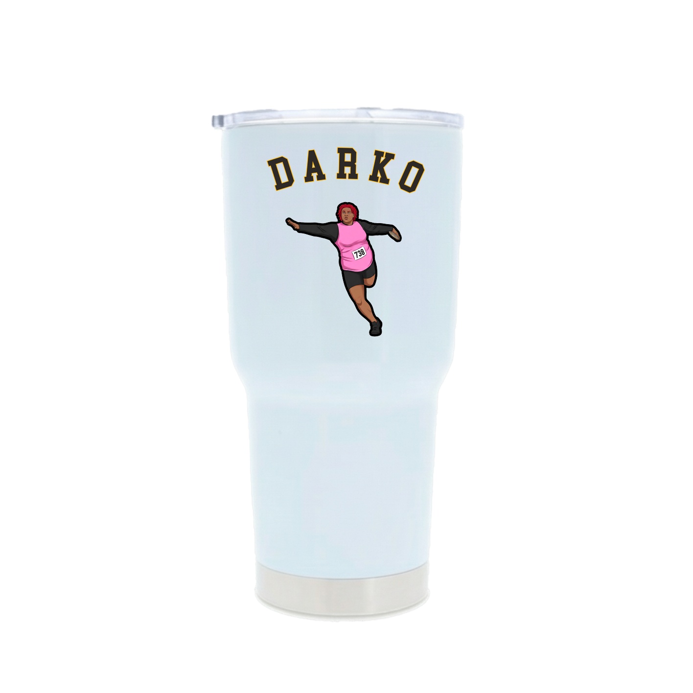 30oz Stainless Steel Tumbler — Shirsey Arch in White