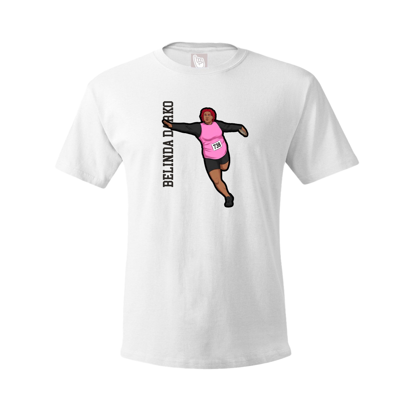Youth Tee — Name Vertical in White