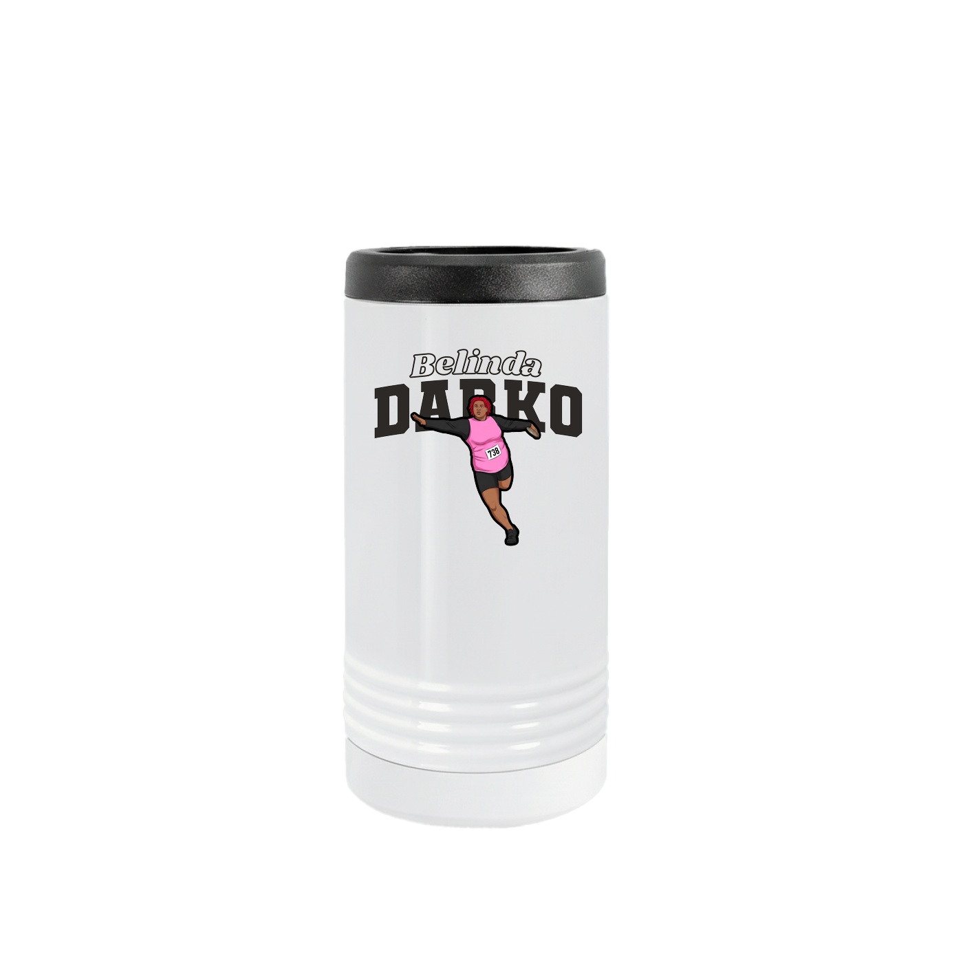 Slim Beverage Holder — Name Arch in White