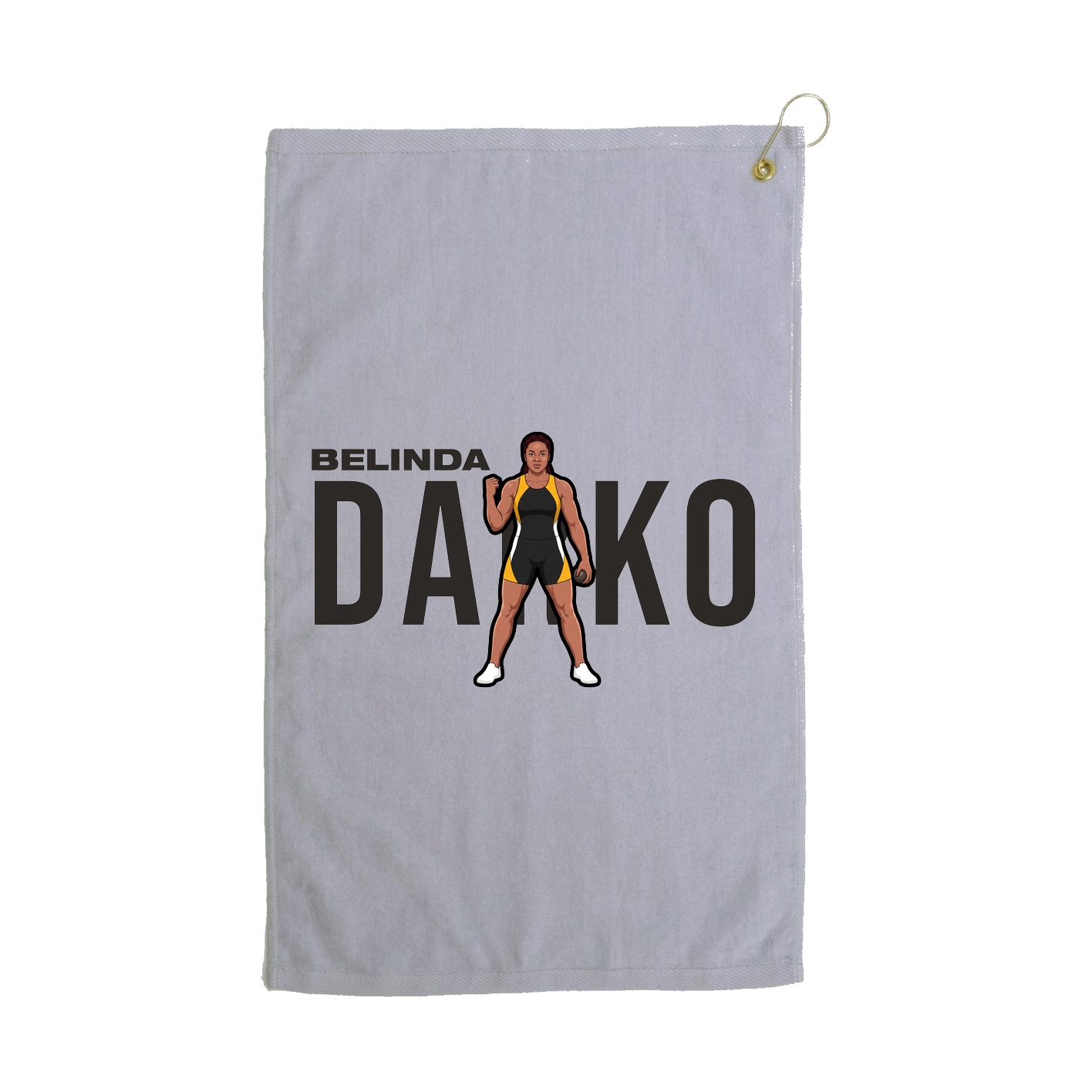Golf Towel — Player Name in Grey