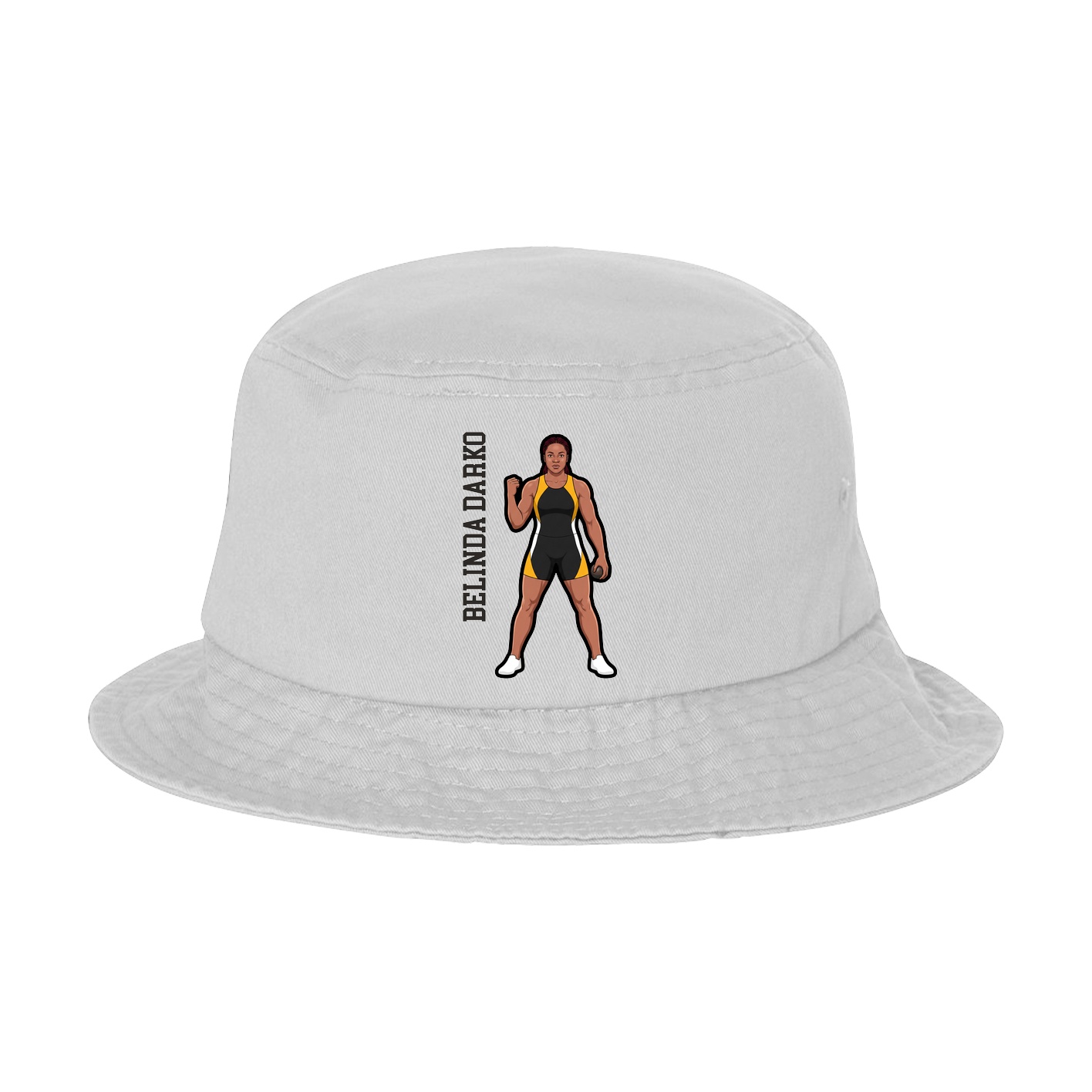Bucket Cap — Name Vertical in White