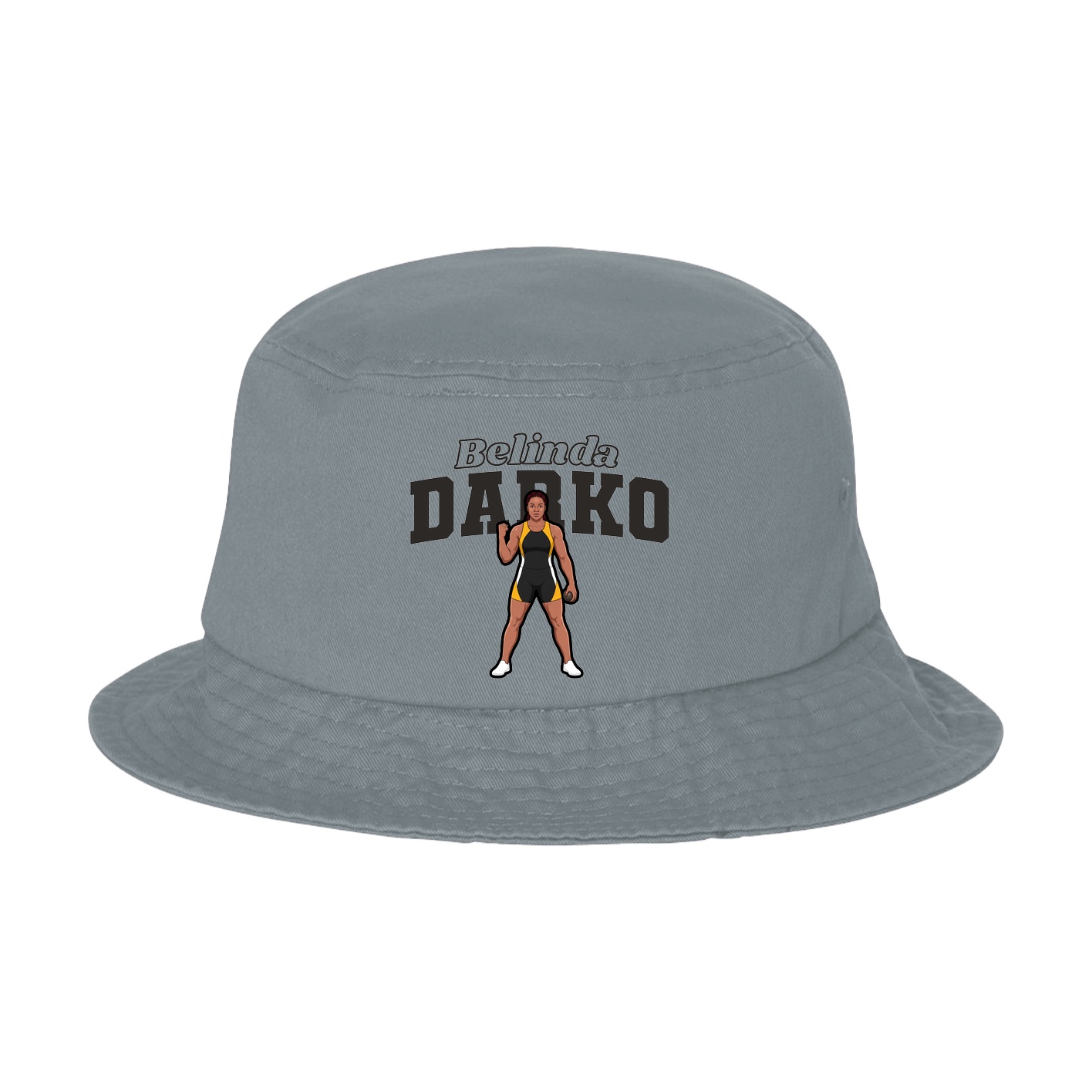Bucket Cap — Name Arch in Grey