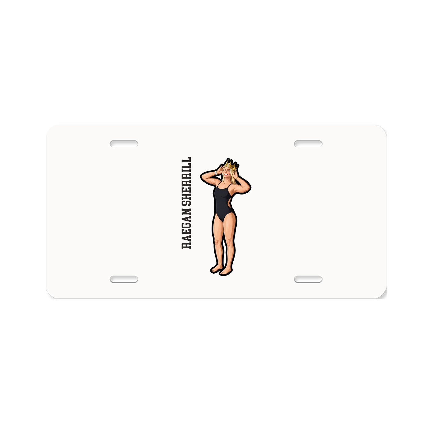 License Plate — Name Vertical in Classic