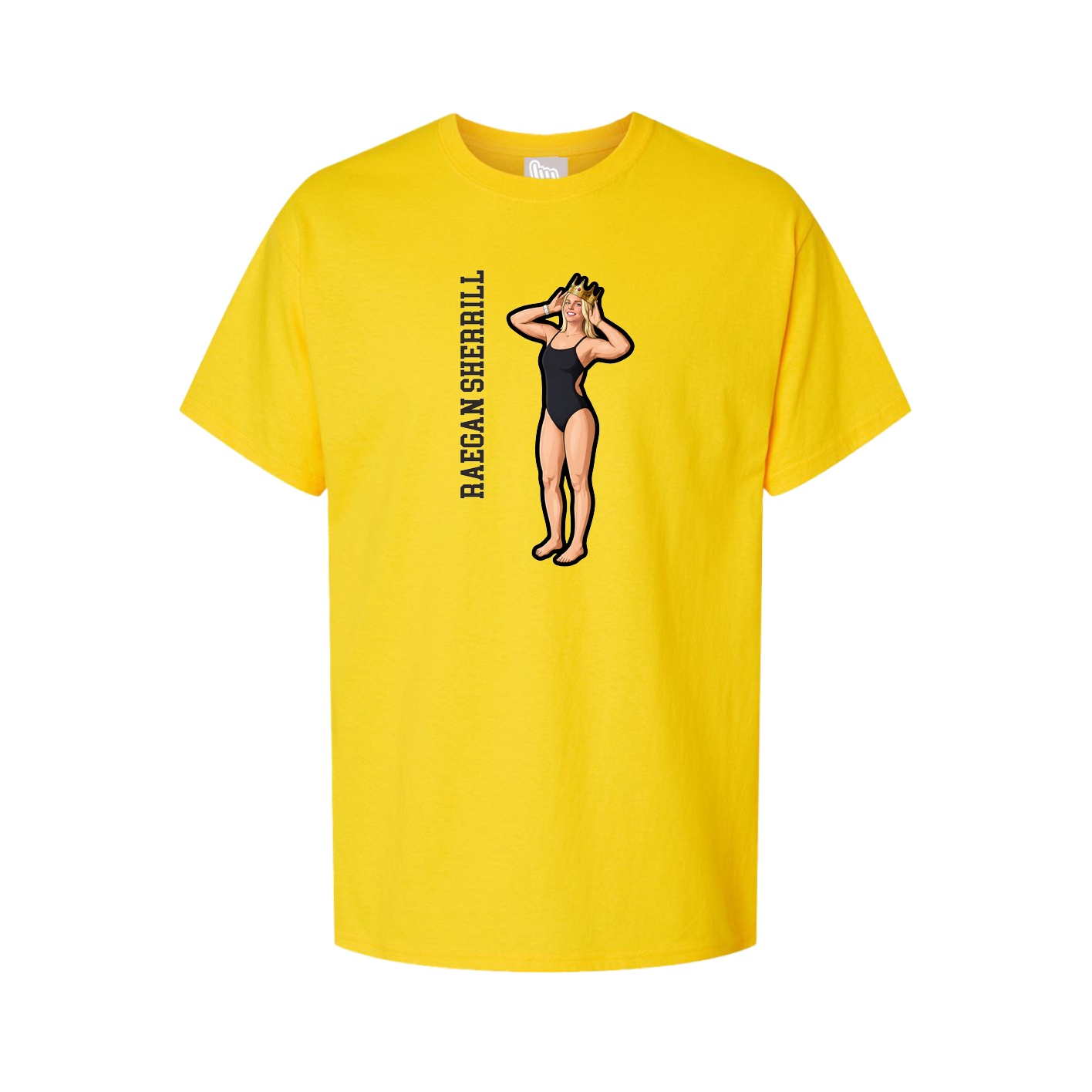 Youth Tee — Name Vertical in Gold