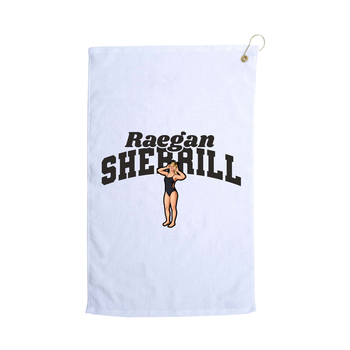 Golf Towel — Signature Arch in White