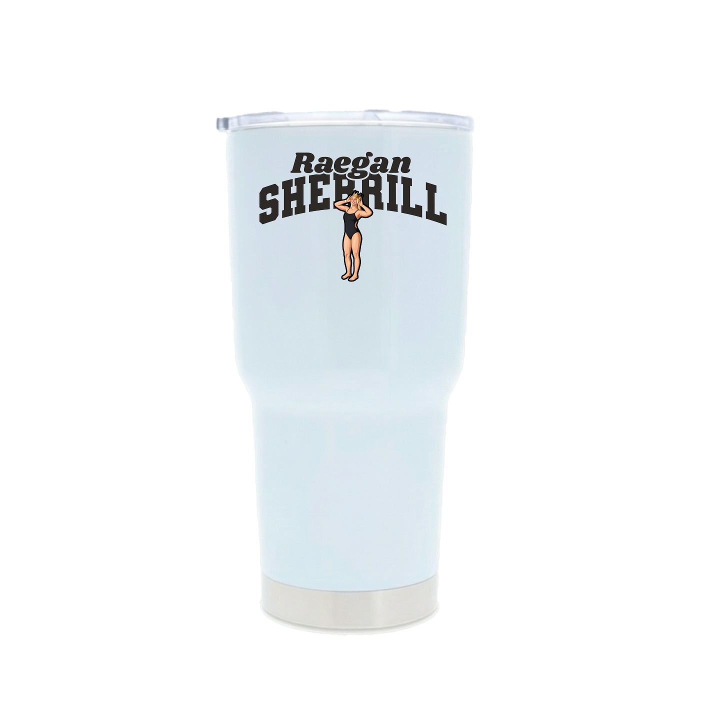 30oz Stainless Steel Tumbler — Signature Arch in White