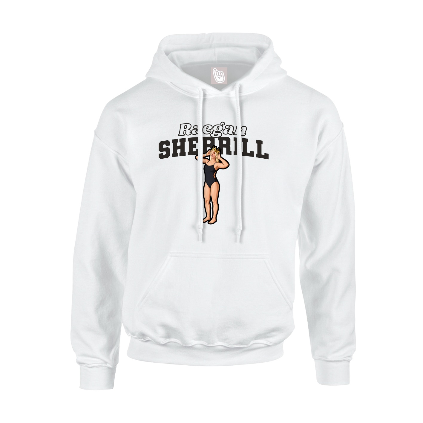 Hoodie — Name Arch in White