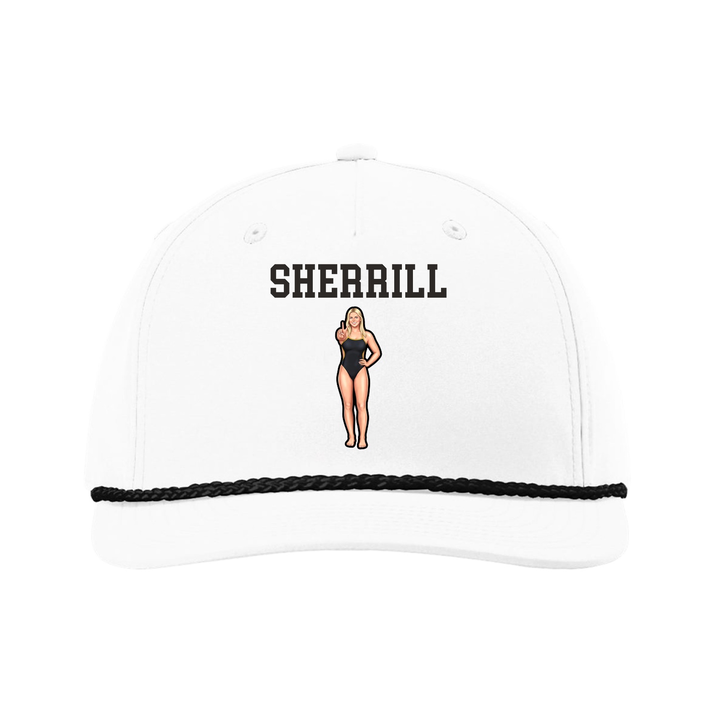 Five-Panel Classic Rope Cap — Shirsey in White