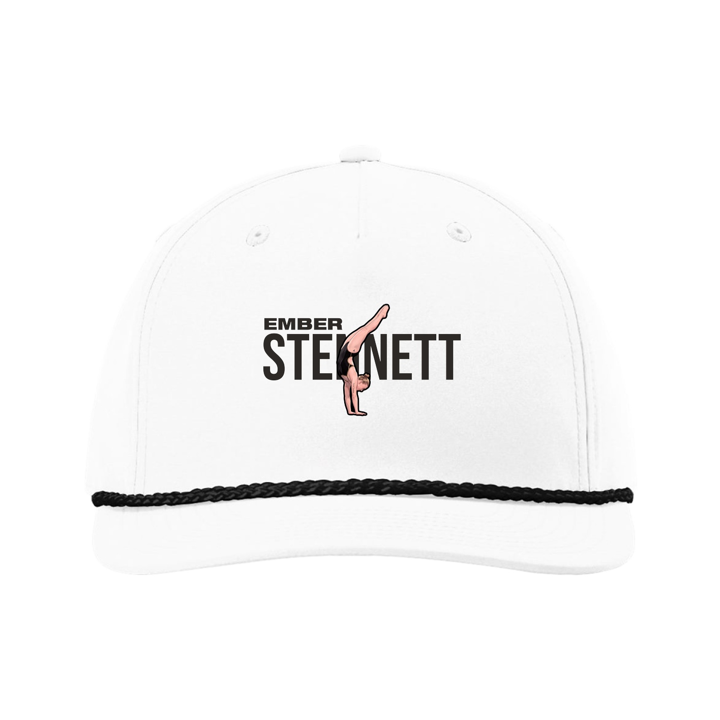 Five-Panel Classic Rope Cap — Player Name in White