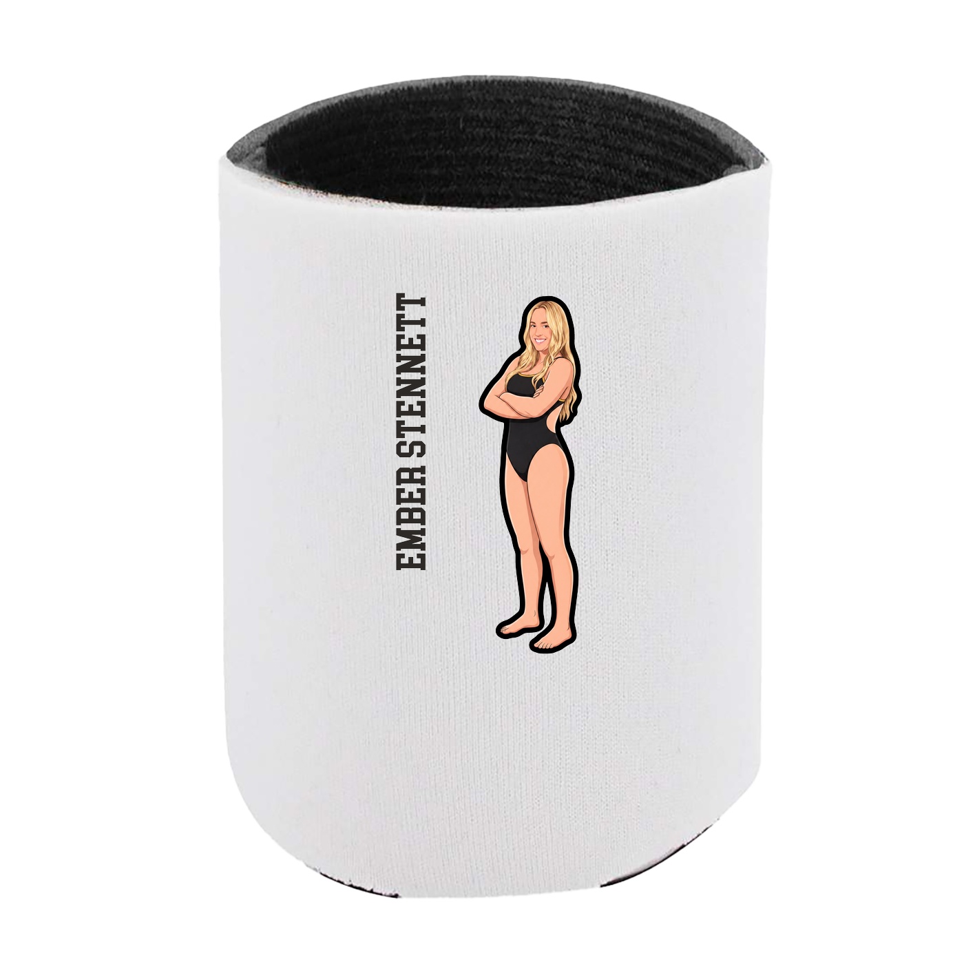 Can Holder — Name Vertical in White