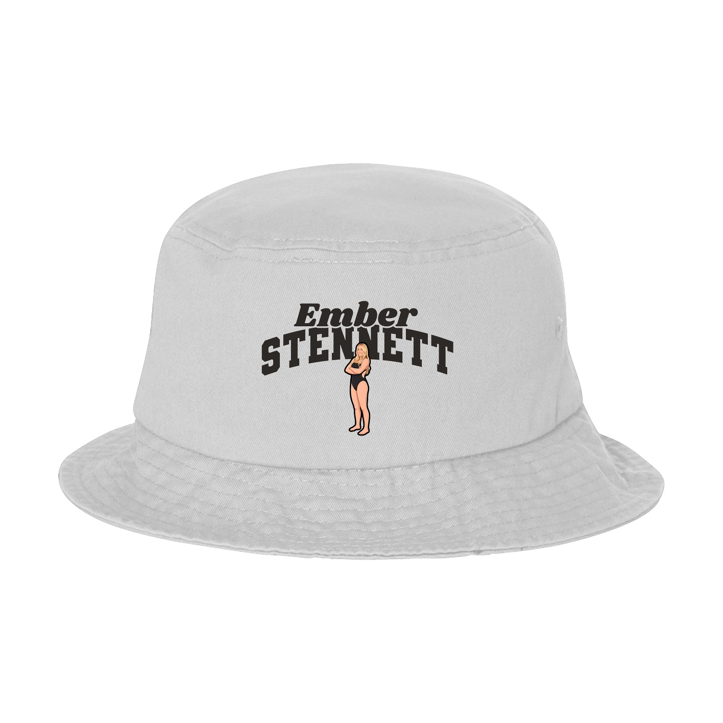 Bucket Cap — Signature Arch in White