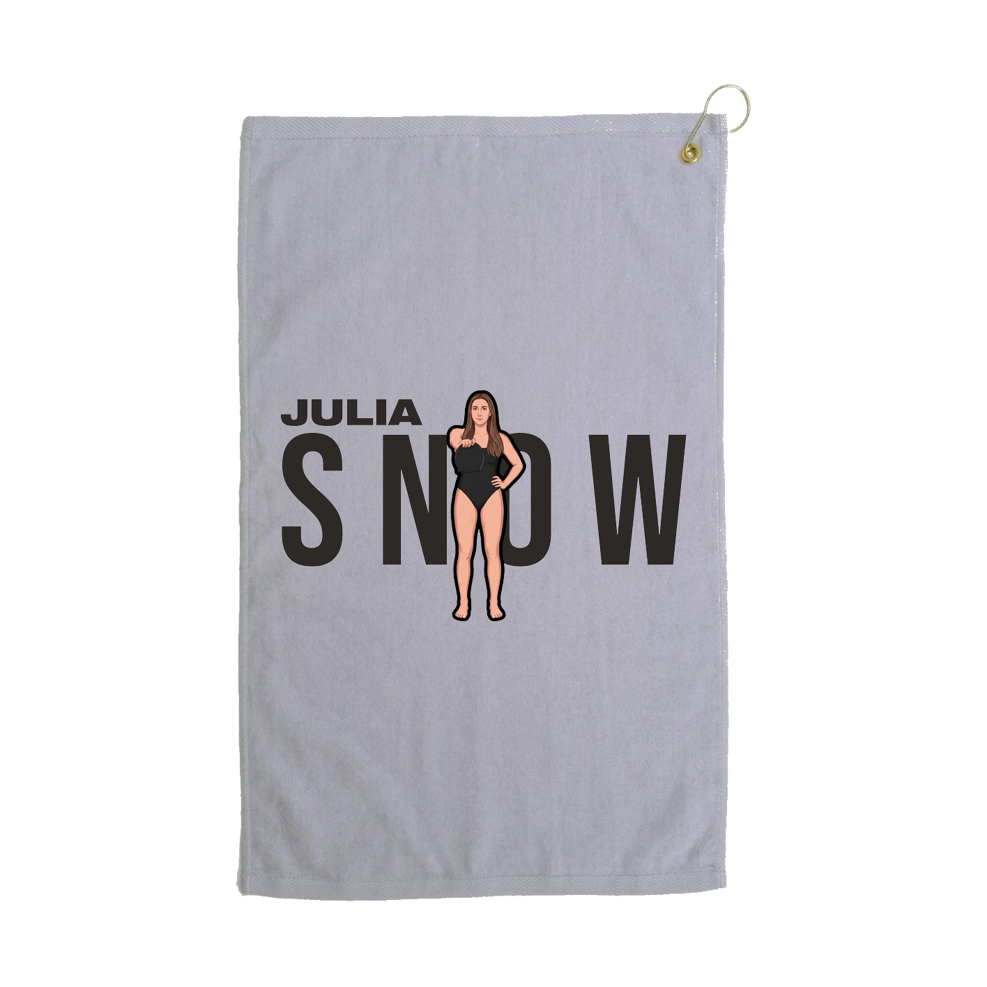 Golf Towel — Player Name in Grey