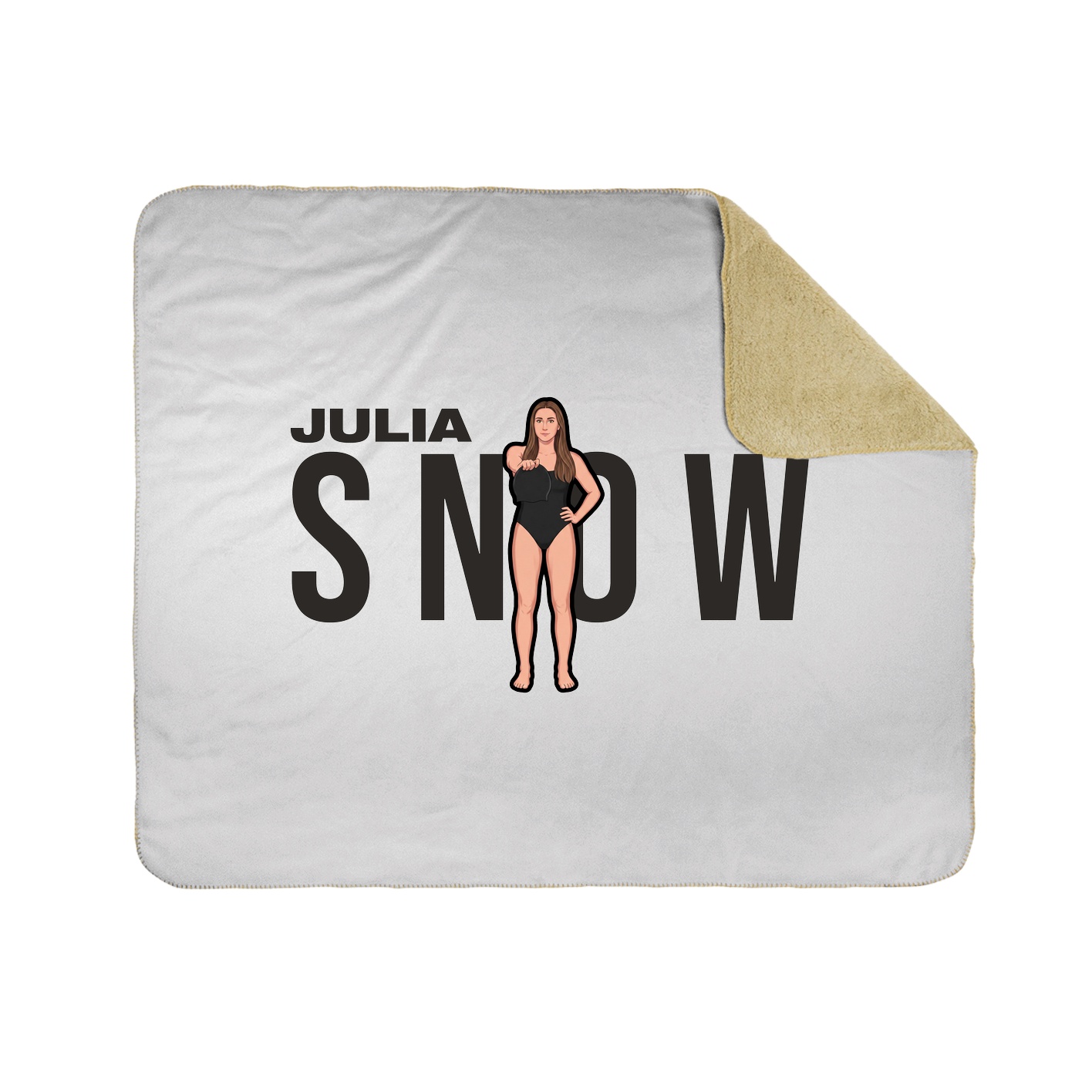 Throw Blanket — Player Name in White