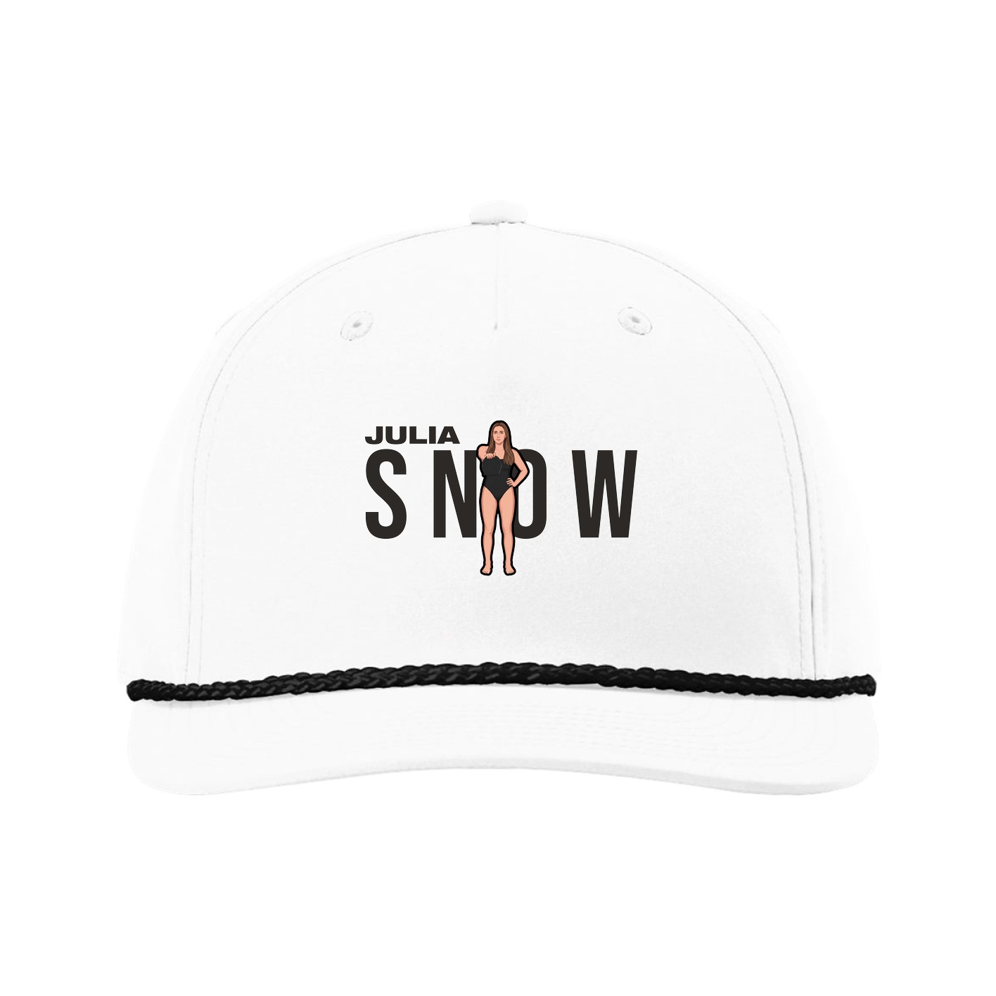 Five-Panel Classic Rope Cap — Player Name in White