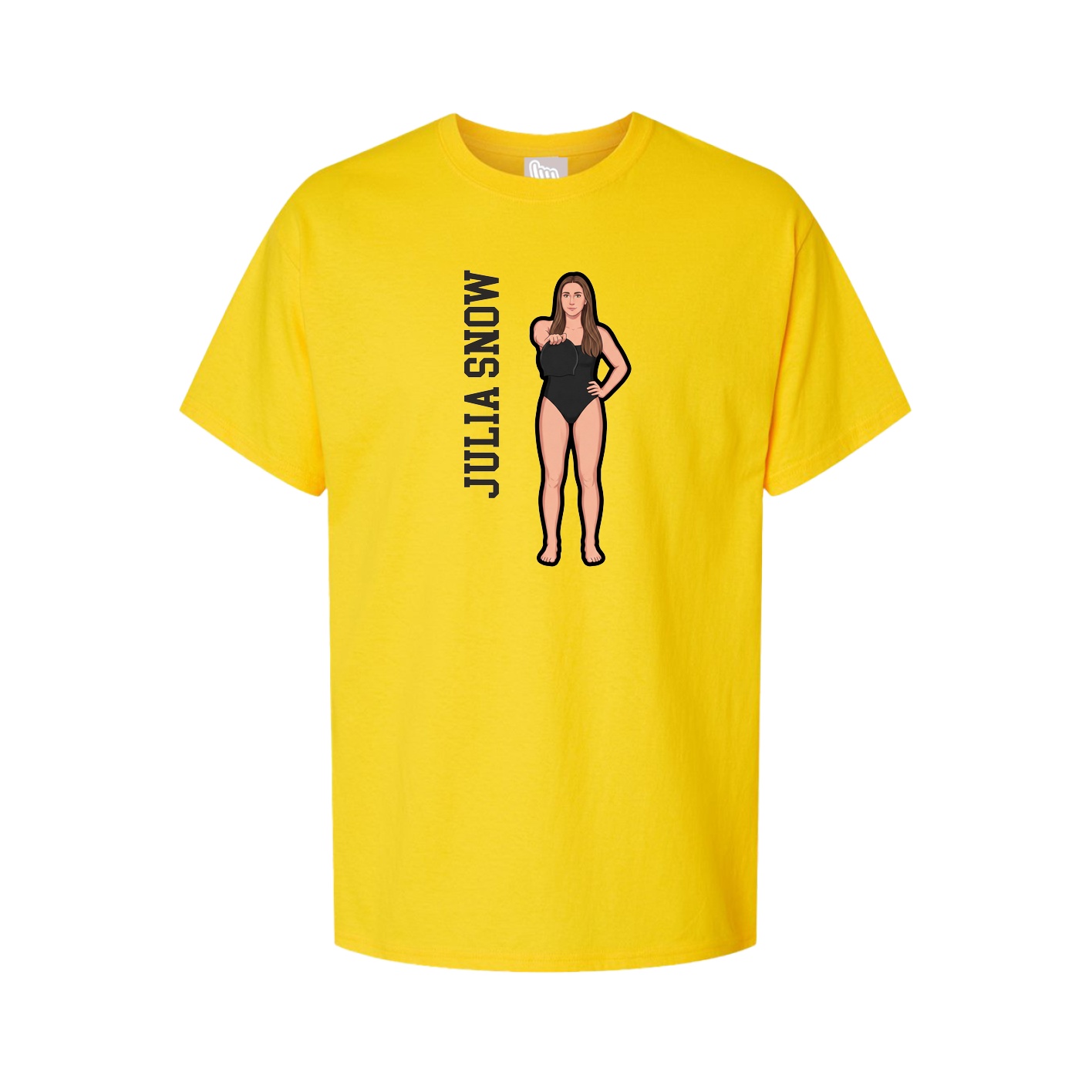 Youth Tee — Name Vertical in Gold